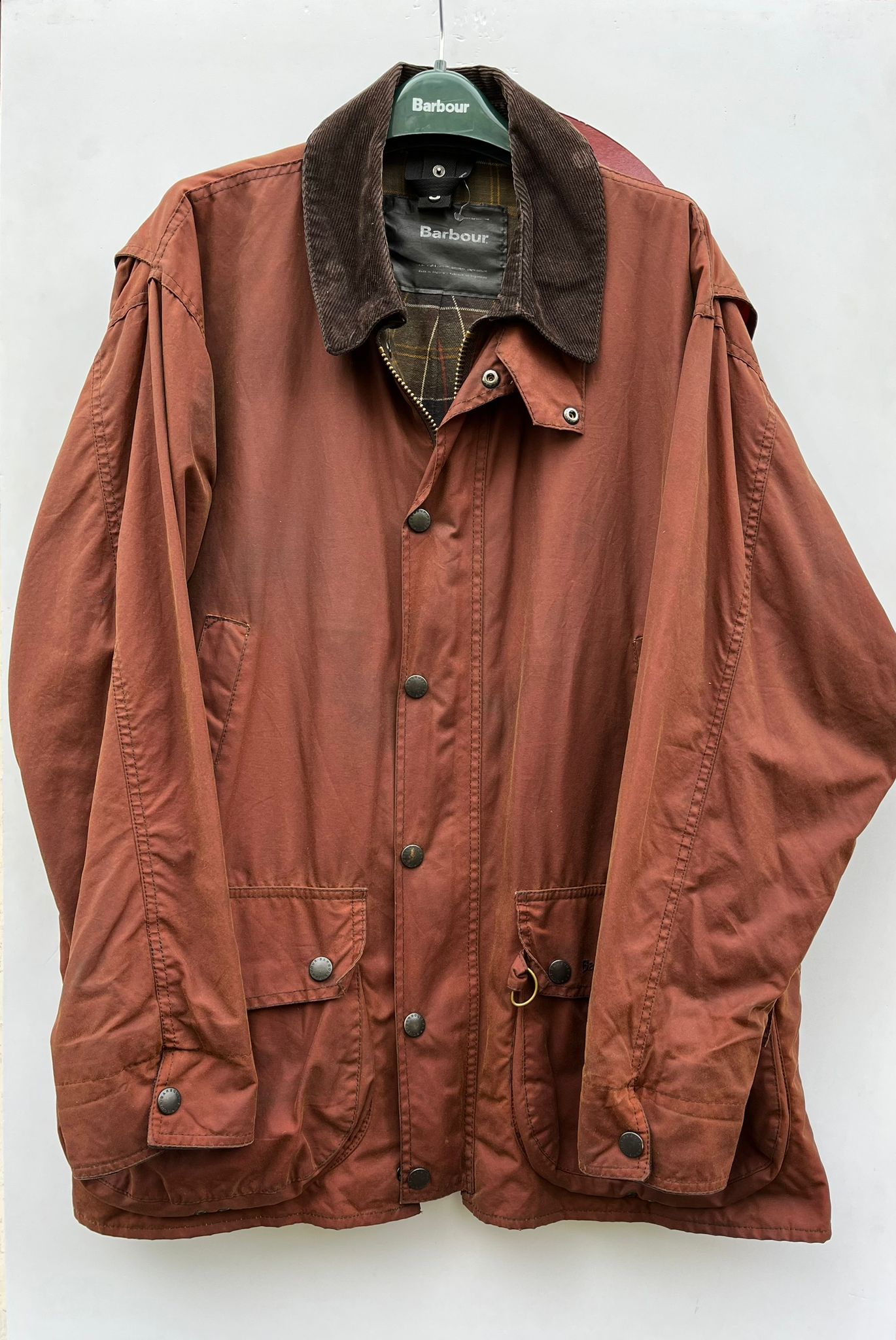 Giacca Barbour Fontainbleau ruggine C46/117 cm - Man rust waxed jacket size XL