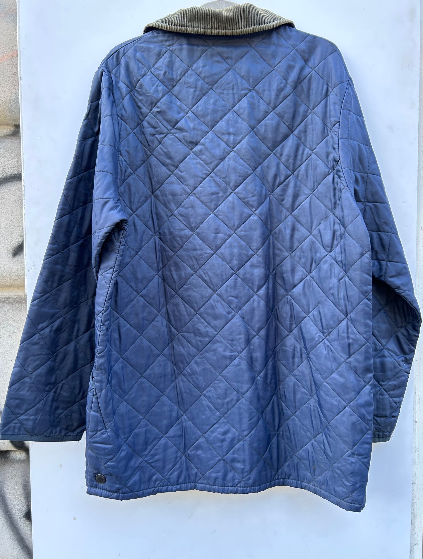 Giacca Barbour a vento Liddesdale anni 90 blu Medium Quilted Navy Man jacket size M