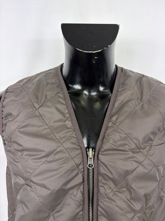 Gilet Imbottitura nuova Marrone con zip compatibile per Barbour - Shop In London