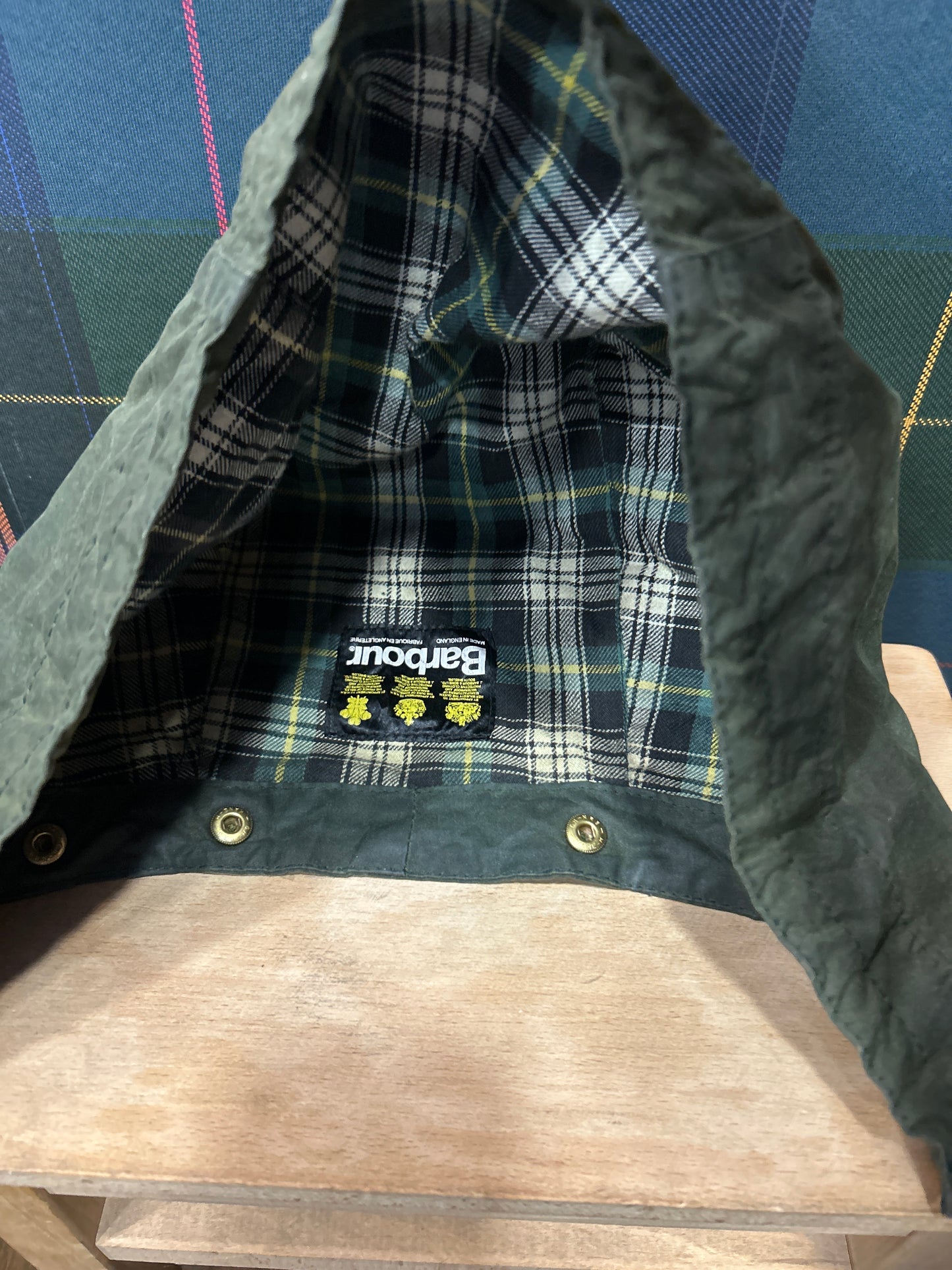 Cappuccio Barbour verde vintage - Waxed vintage Green Hood
