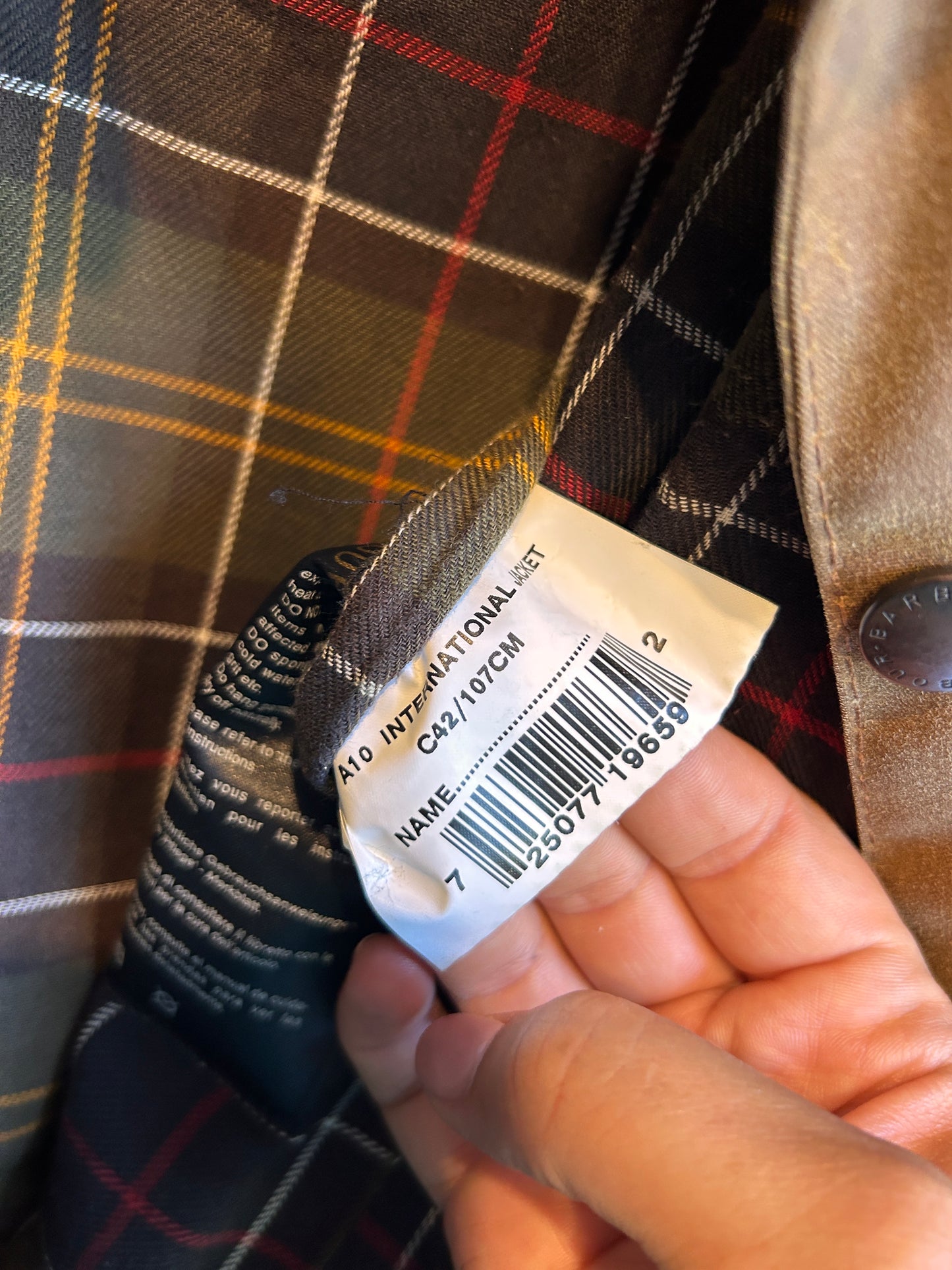 Barbour International Olive C42/107 cm - Olive Wax International Jacket C42 Large