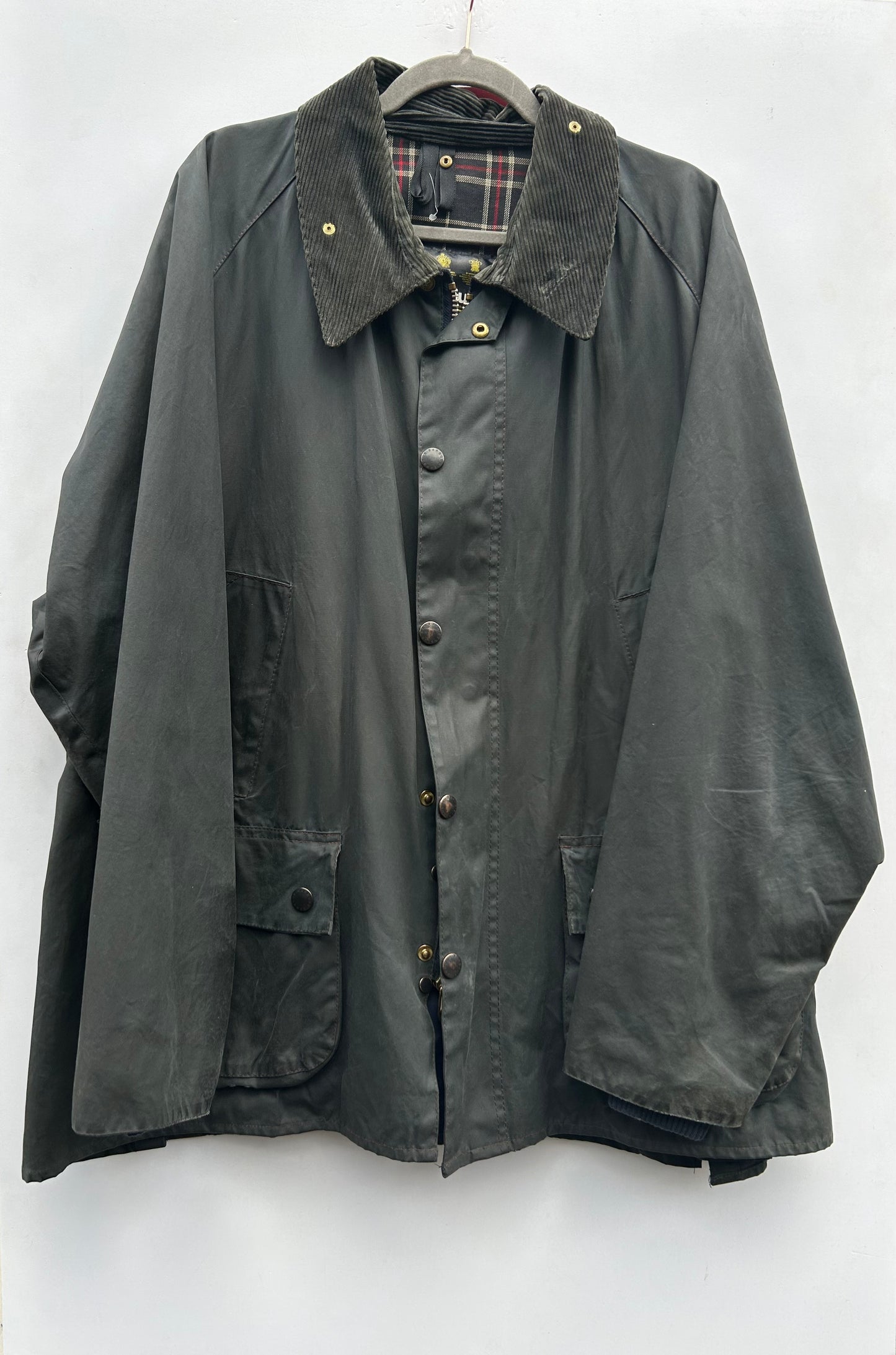 Barbour Giacca Bedale Blu Vintage C52/132 CM XXXL Navy Waxed Bedale Jacket