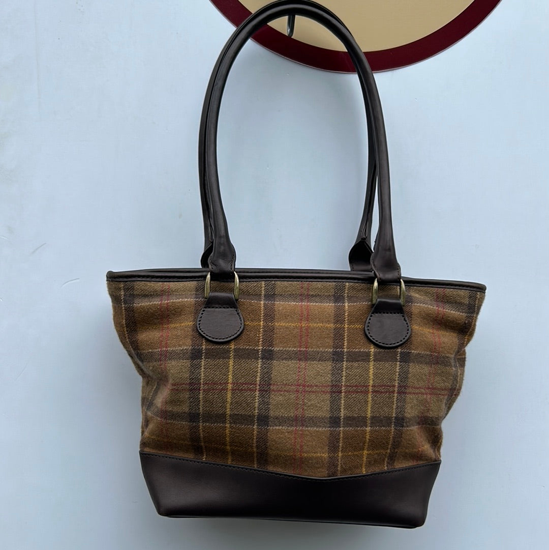 Borsa Barbour inverno tartan marrone - Winter Lady medium Tote