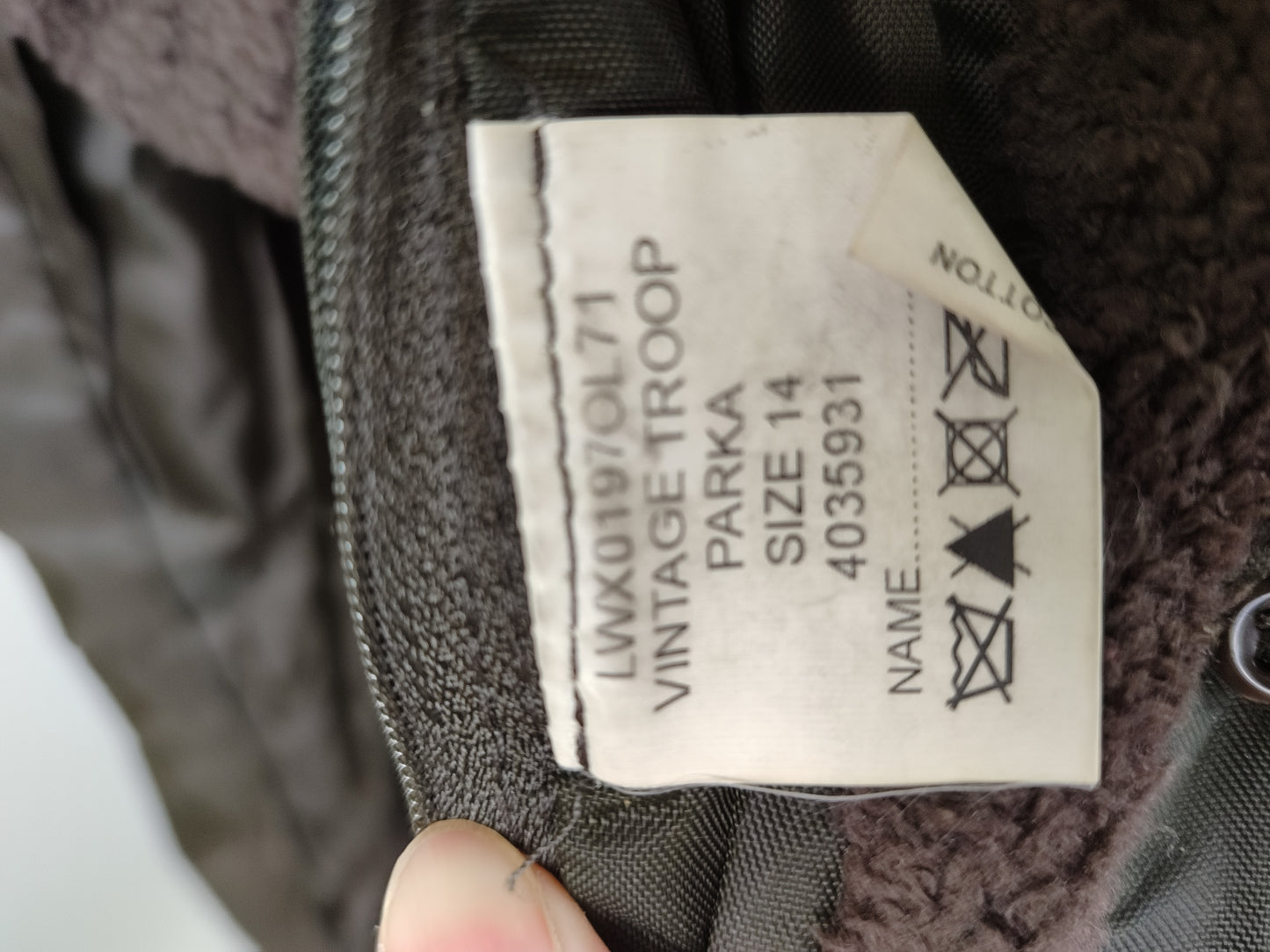 Parka Barbour da donna verde oliva uk14 -Lady Vintage Troop wax parka size Uk14 Medium