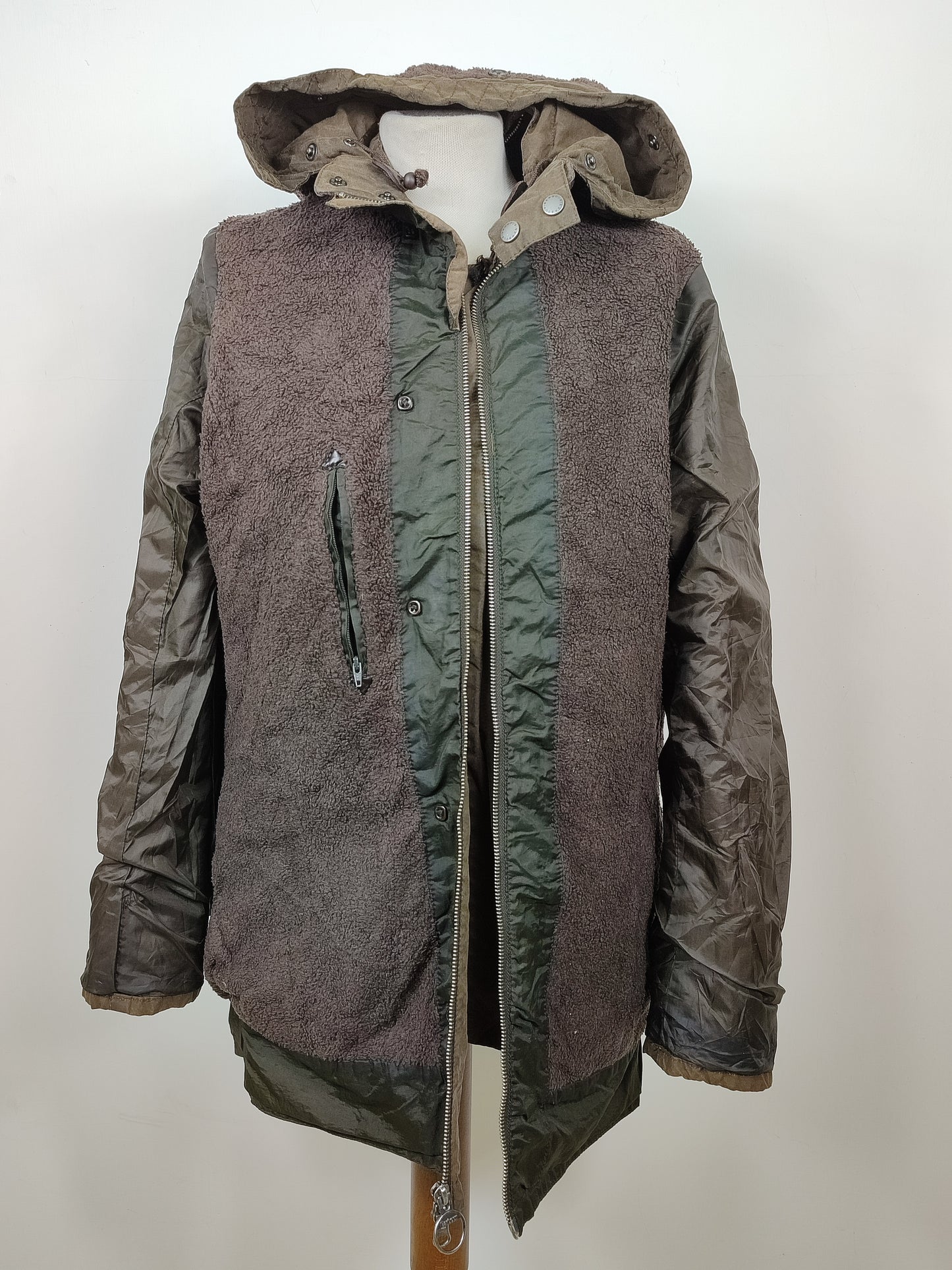 Parka Barbour da donna verde oliva uk14 -Lady Vintage Troop wax parka size Uk14 Medium