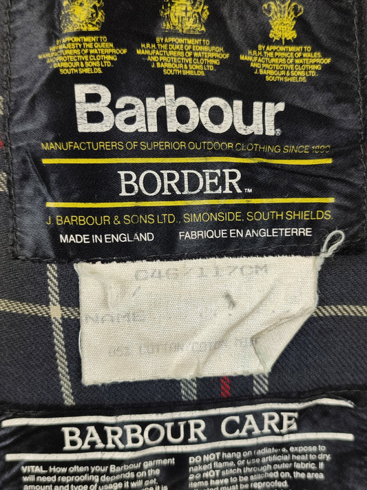 Barbour Border Blu da uomo cotone Cerato C46/117 cm Man Navy Border Coat Size XLarge