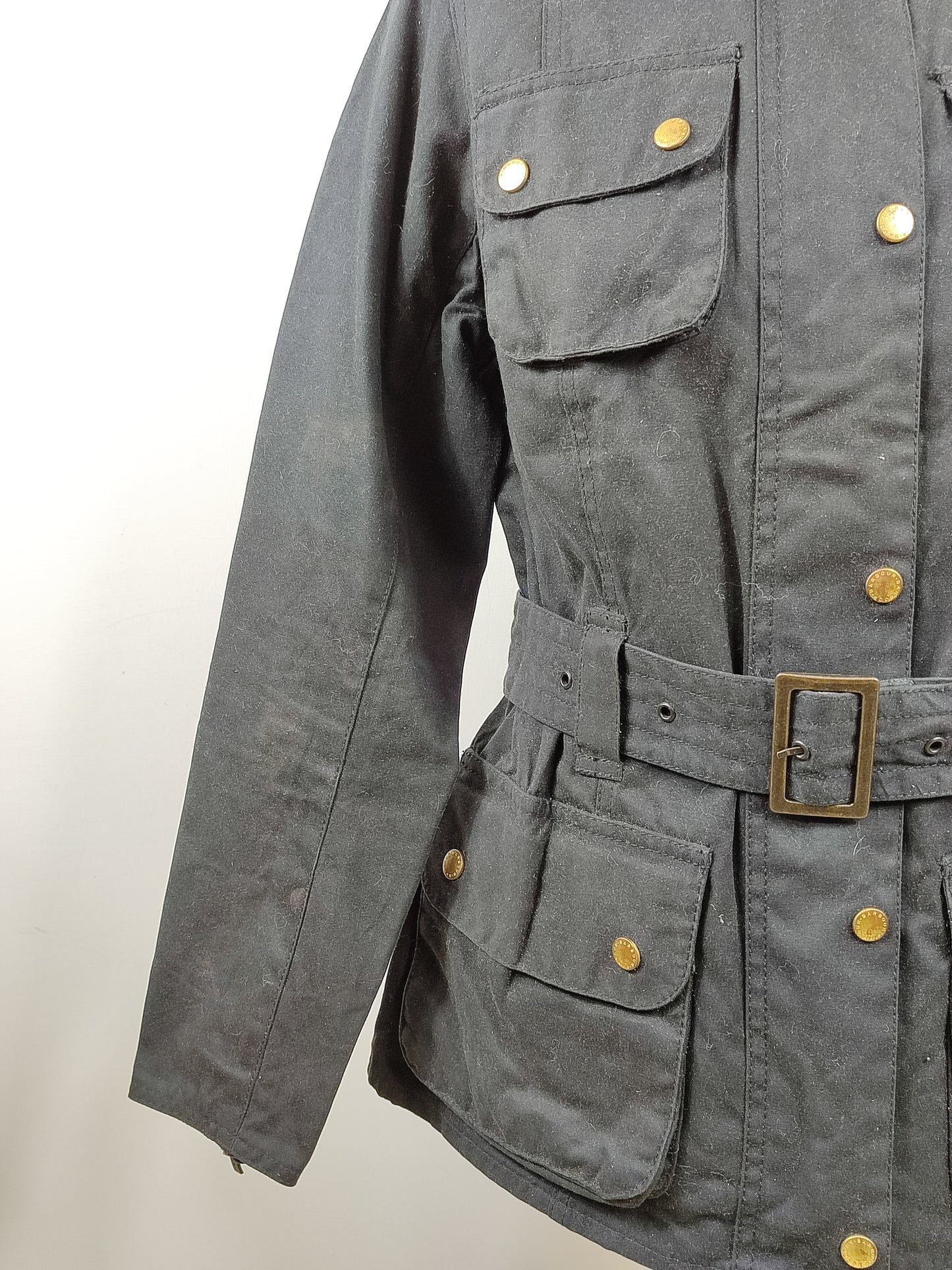 Giacca Barbour International Donna Medium UK12 -Lady International Black UK12 Size M