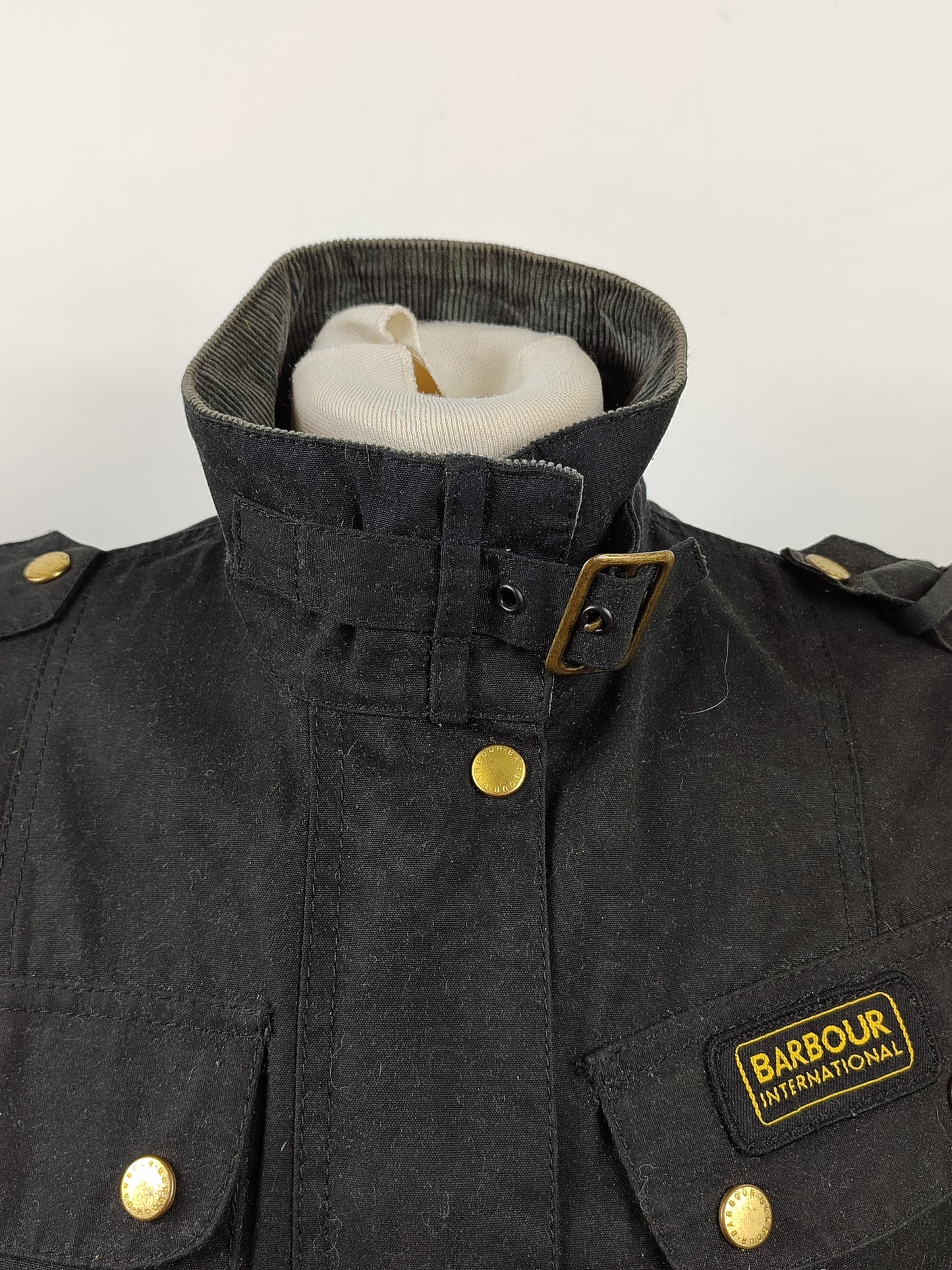 Giacca Barbour International Donna Medium UK12 -Lady International Black UK12 Size M