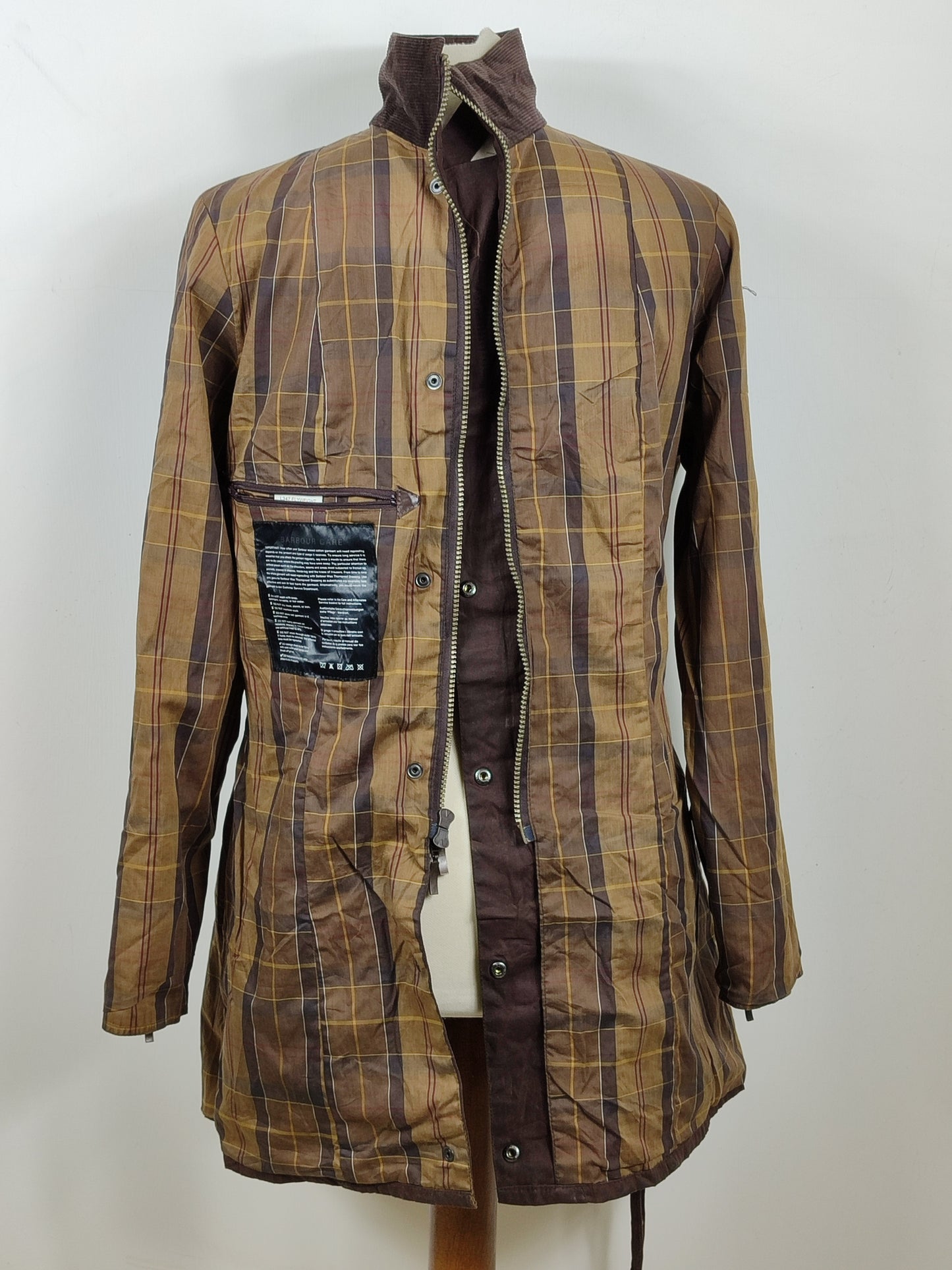 Giacca Barbour Donna con cintura marrone utility mac UK12 -Lady Brown jacket size Medium