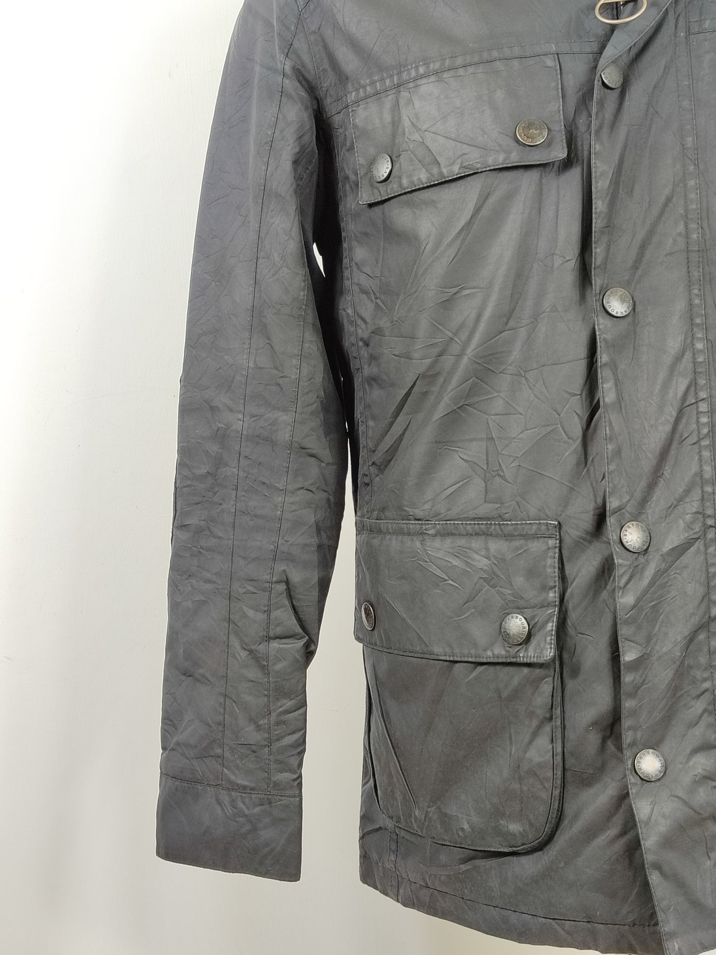 Barbour Giacca uomo nera International Small Man Black Waterproof Jacket Size Small