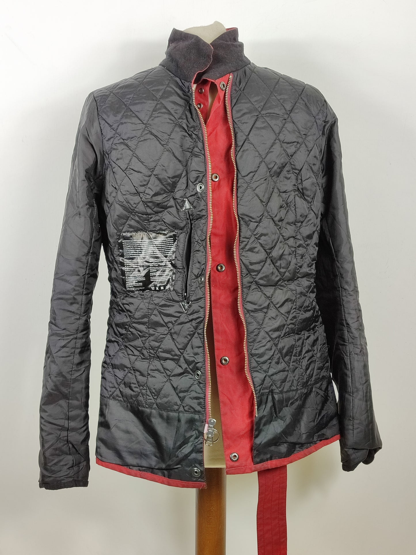 Giacca Barbour International Donna rosso Medium UK12 -Lady International Red Jacket UK12