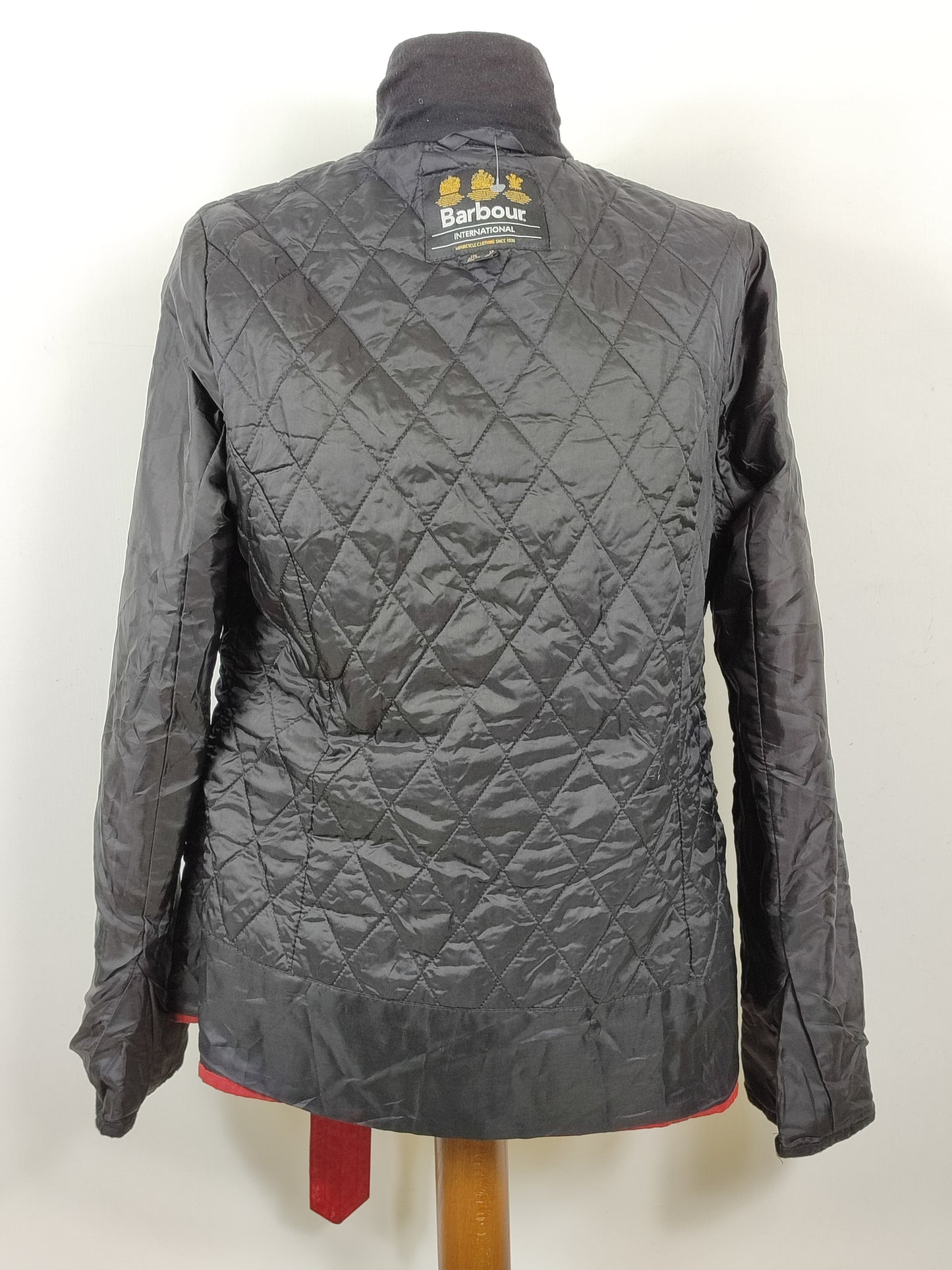 Giacca Barbour International Donna rosso Medium UK12 -Lady International Red Jacket UK12