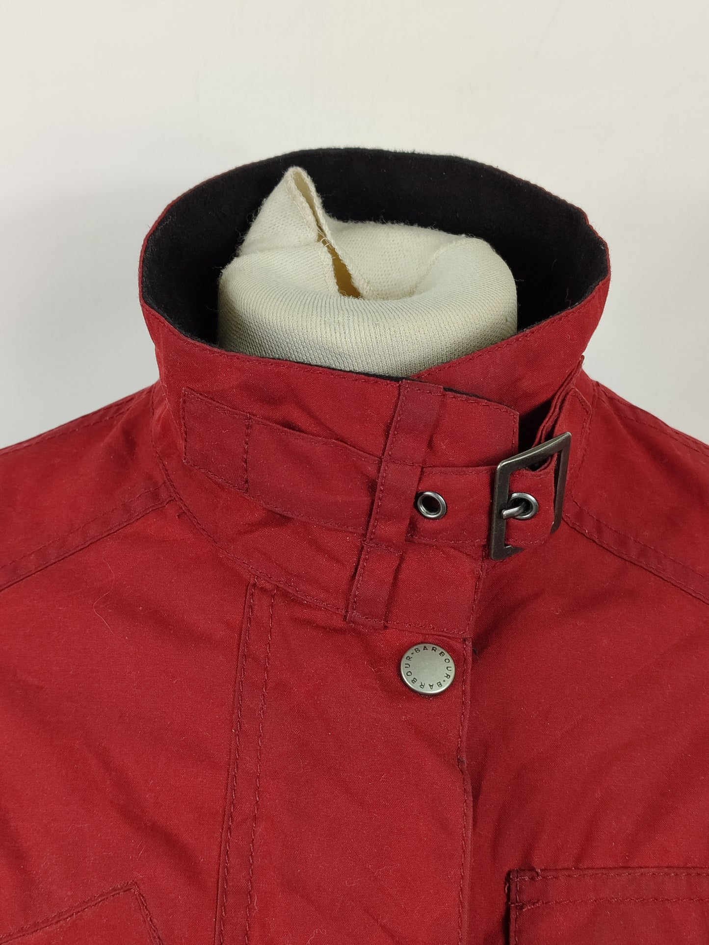 Giacca Barbour International Donna rosso Medium UK12 -Lady International Red Jacket UK12