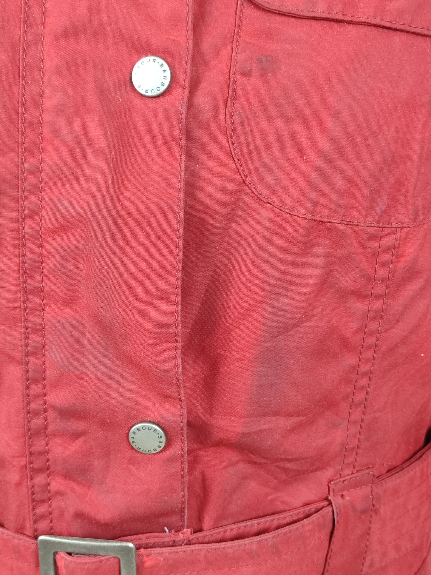 Giacca Barbour International Donna rosso Medium UK12 -Lady International Red Jacket UK12