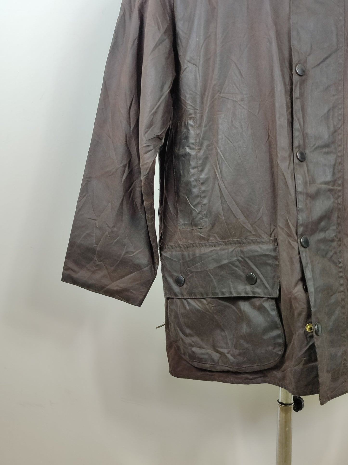 Barbour Beaufort marrone vintage c42/107 cm-Brown Barbour Beaufort Jacket size c42 Large