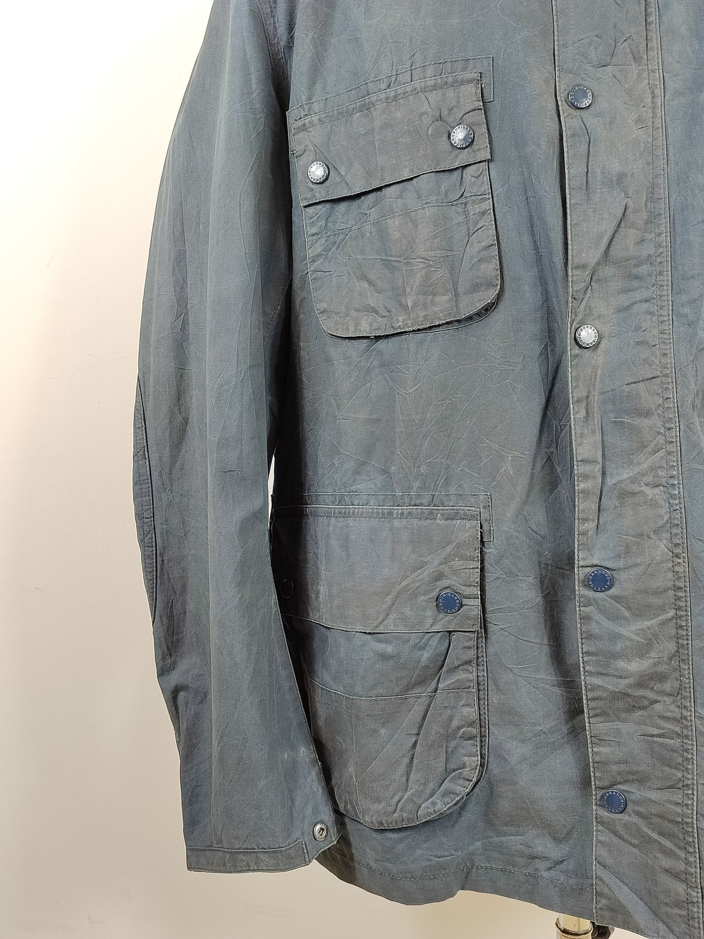 Giacca Barbour International Bede Blu XXL-Navy International Union Jacket Jacket Size XXL
