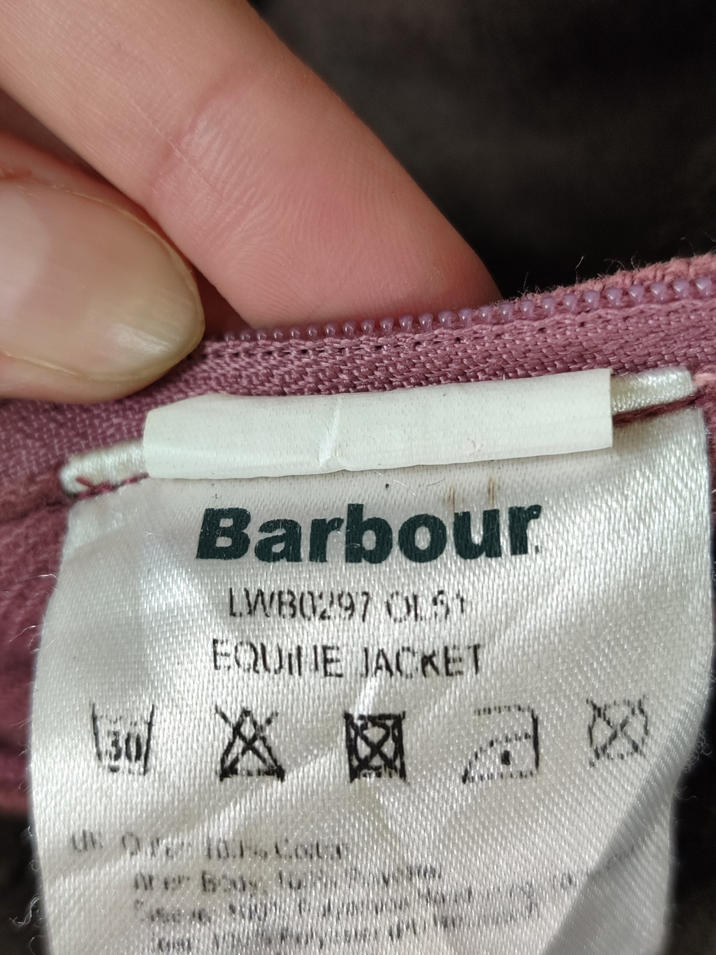 Barbour Giacca da donna oliva Medium Tg.44 Equine Lady Olive cotton jacket size uk14