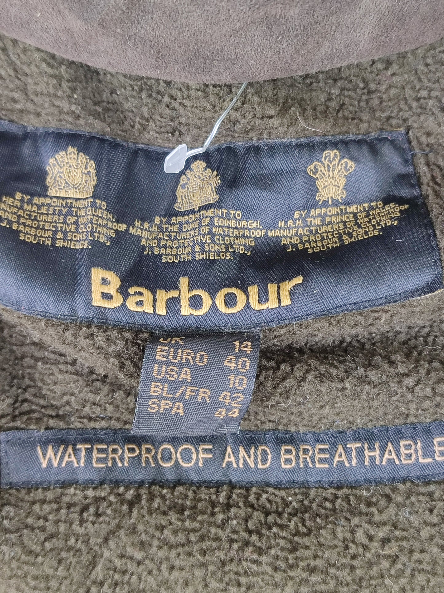 Barbour Giacca da donna oliva Medium Tg.44 Equine Lady Olive cotton jacket size uk14