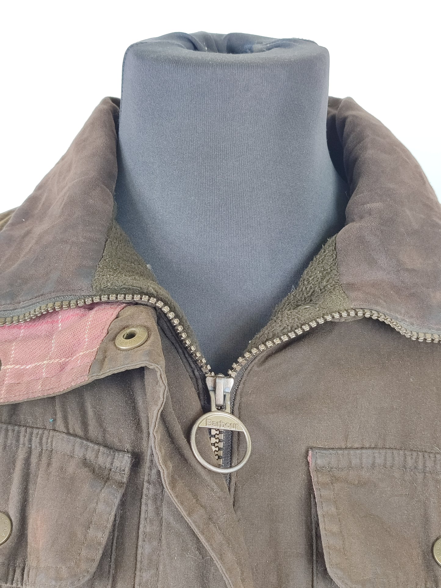 Barbour Giacca da donna oliva Medium Tg.44 Equine Lady Olive cotton jacket size uk14