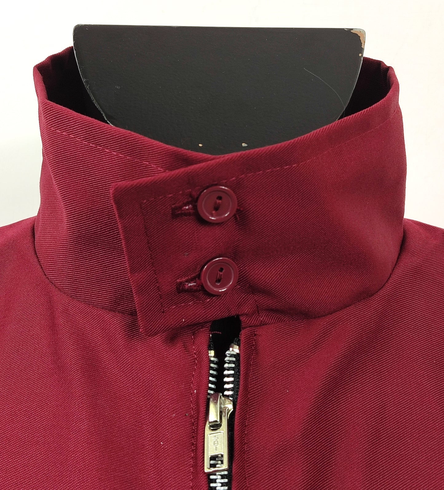 Giacca Harrington Bordeaux da uomo in cotone Made in England - Man Wine Harrington Jacket
