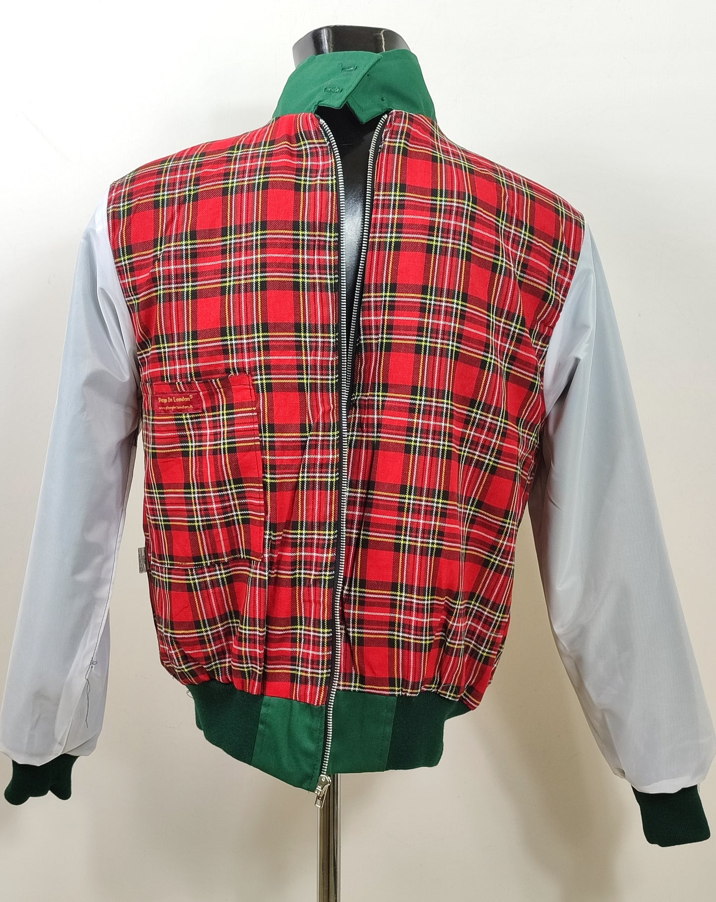 Giacca Harrington verde da uomo in cotone  Made in England - Man Green Harrington Jacket