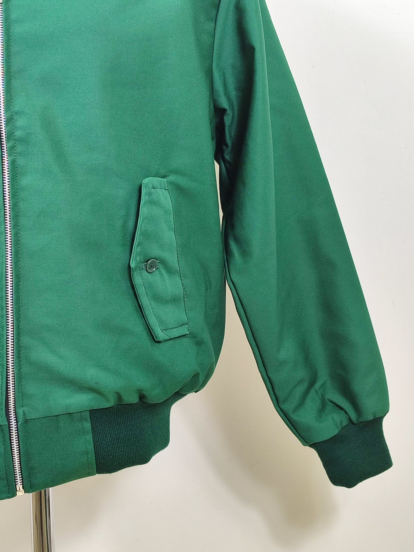 Giacca Harrington verde da uomo in cotone  Made in England - Man Green Harrington Jacket