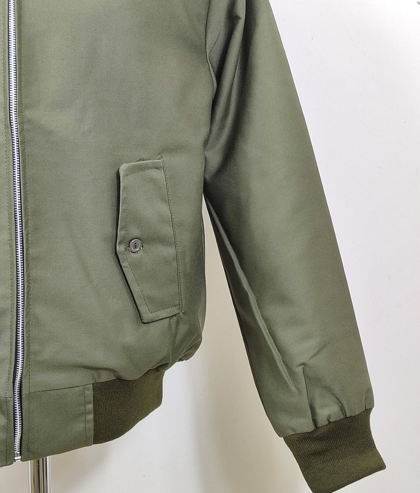 Giacca Harrington verde da uomo in cotone Made in England - Man Green Harrington Jacket