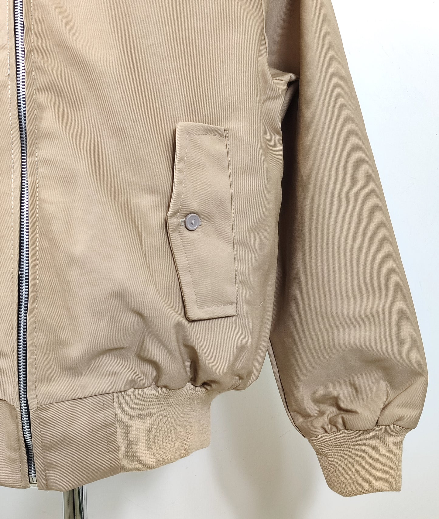 Giacca Harrington beige da uomo in cotone Made in England - Man Beige Harrington Jacket