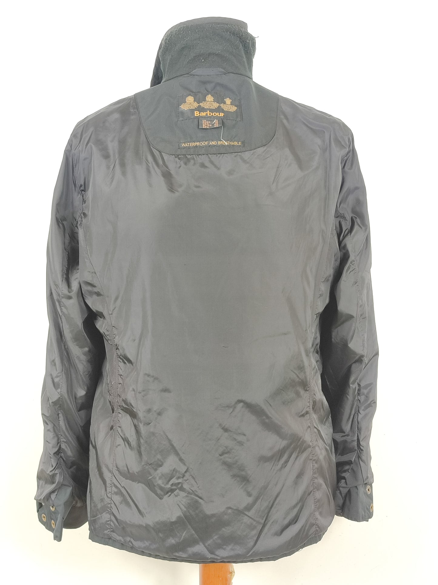 Barbour Giacca Nera corta antivento e Impermeabile Tg.44 Black Featherweight Jacket Uk14