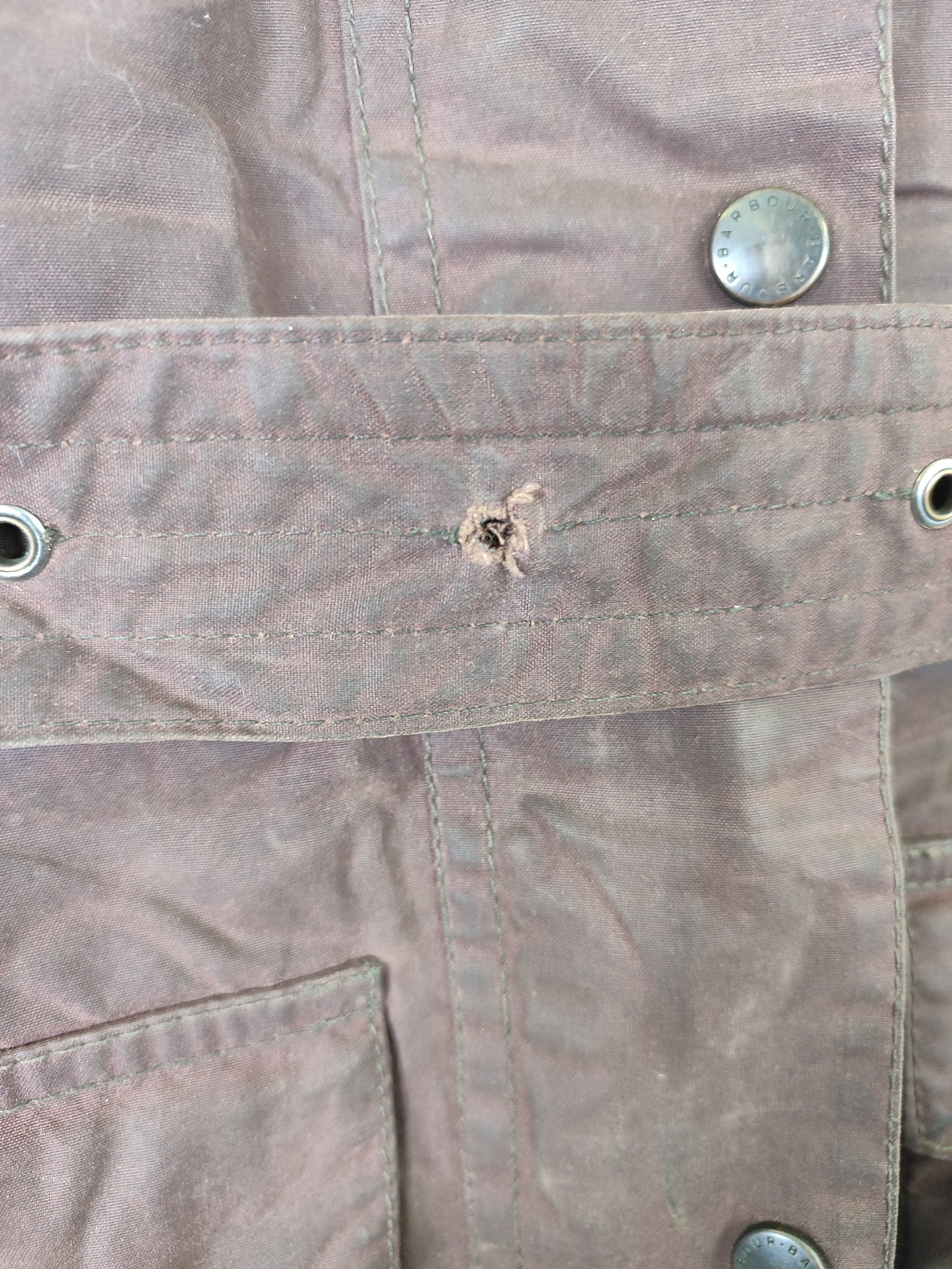 Giacca Barbour da donna marrone UK10 Small Brown Lady Wax Utility Mac jacket Small tg.40