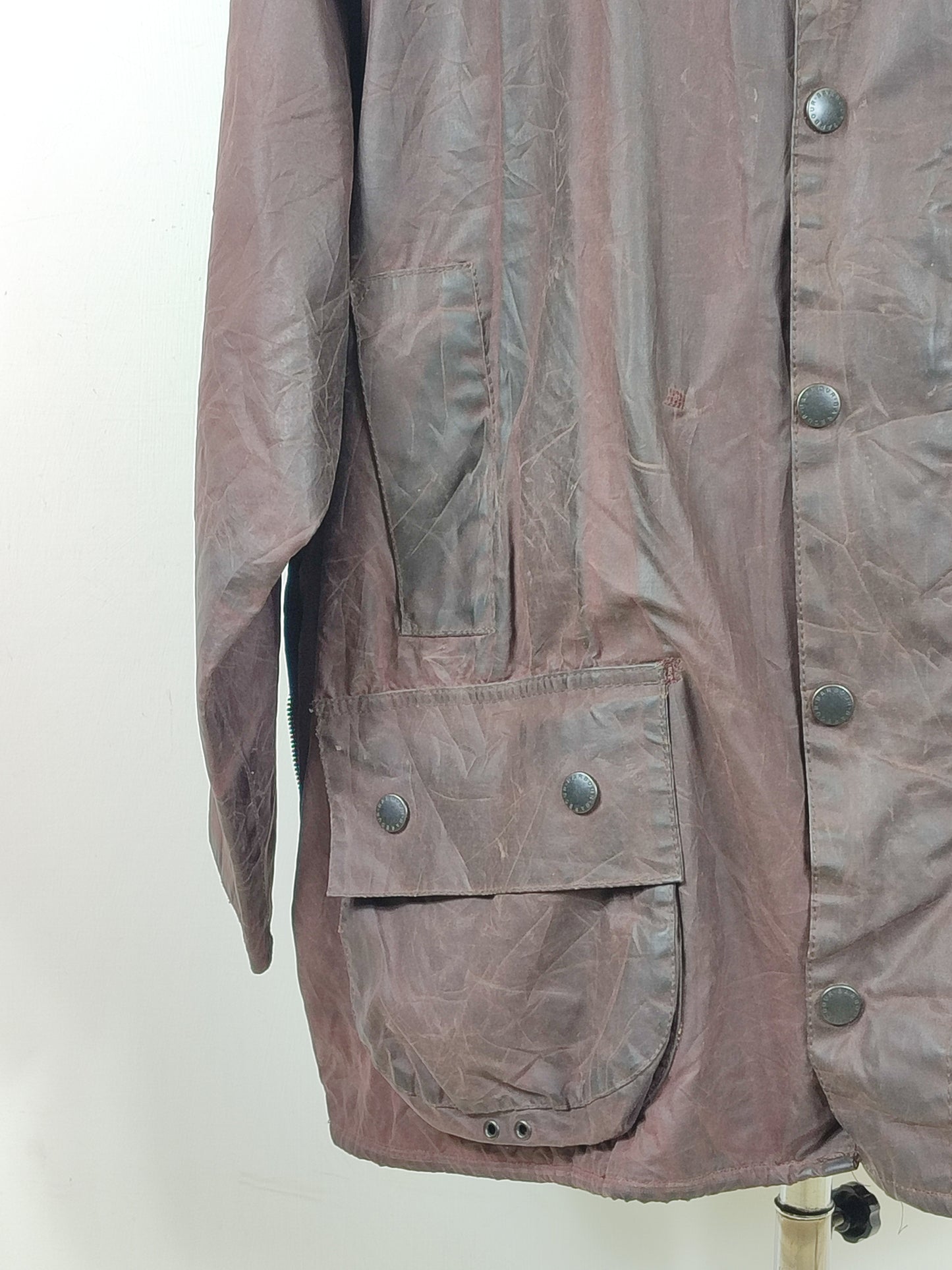 Barbour Giacca Beaufort vintage marrone C50/127 cm Brown Wax Beaufort jacket XXL