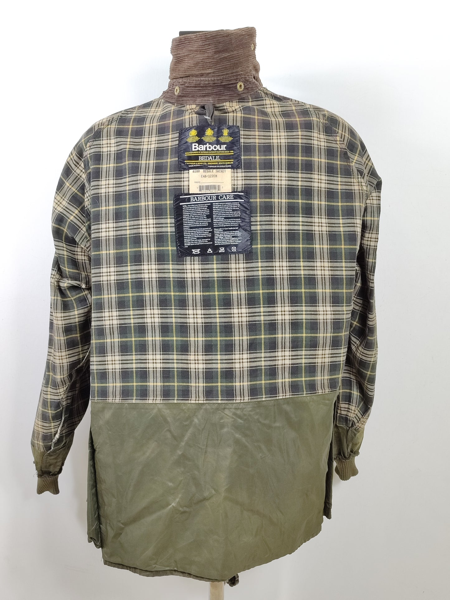 Giacca Barbour Bedale Uomo Vintage verde C48/122cm Man Bedale waxed Green jacket Size XL
