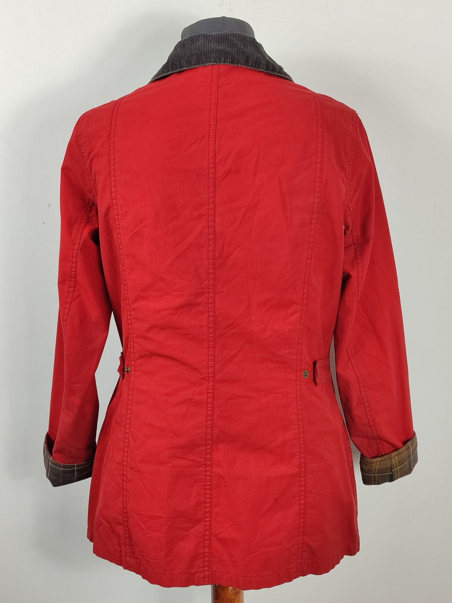 Giacca Barbour donna rosso Vintage Beadnell Uk 12 Medium-Lady Red Vintage Beadnell M