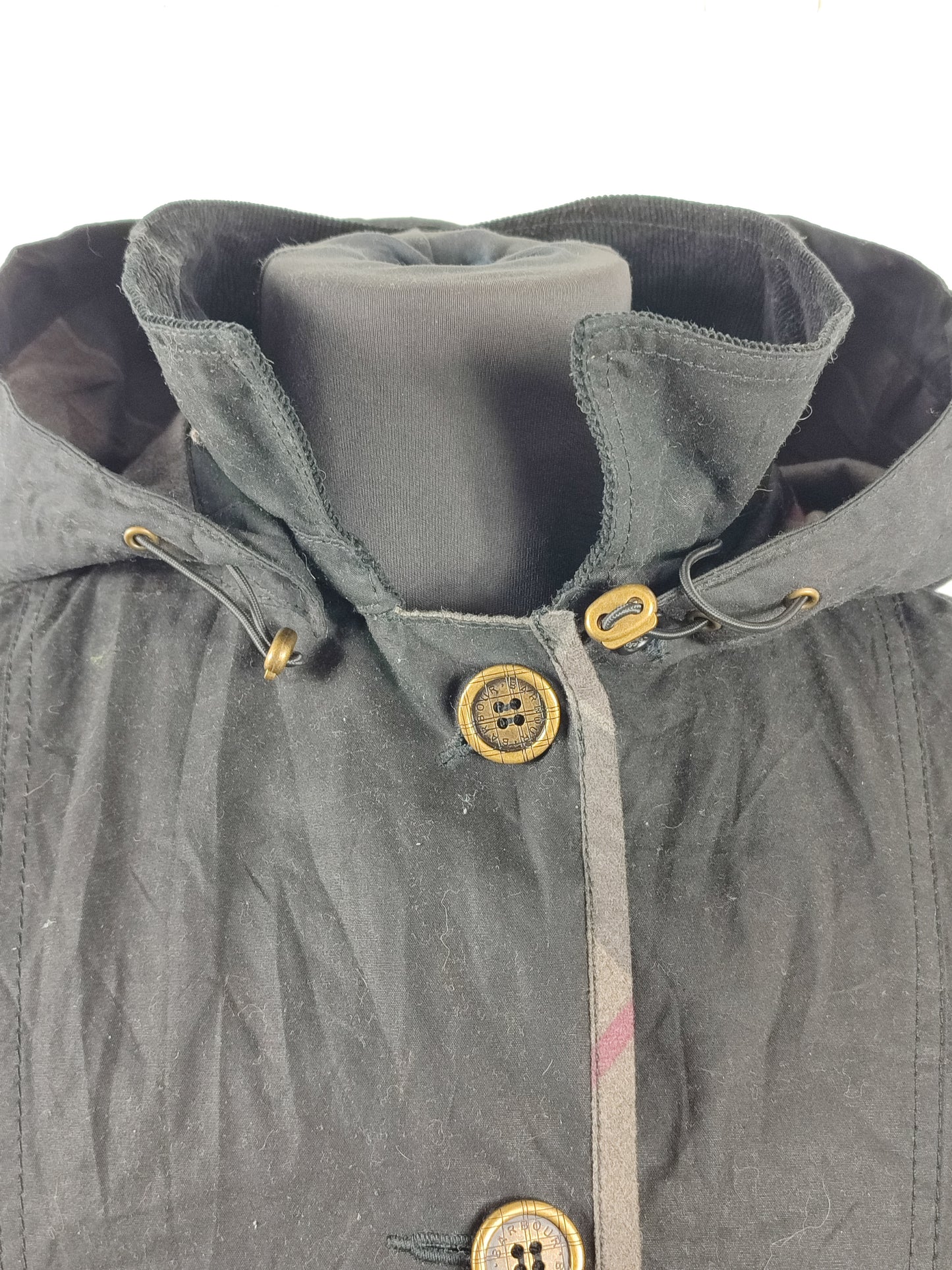 Trench Barbour nero donna cerato Medium tg.42/44 Black wax lady trench size Uk14