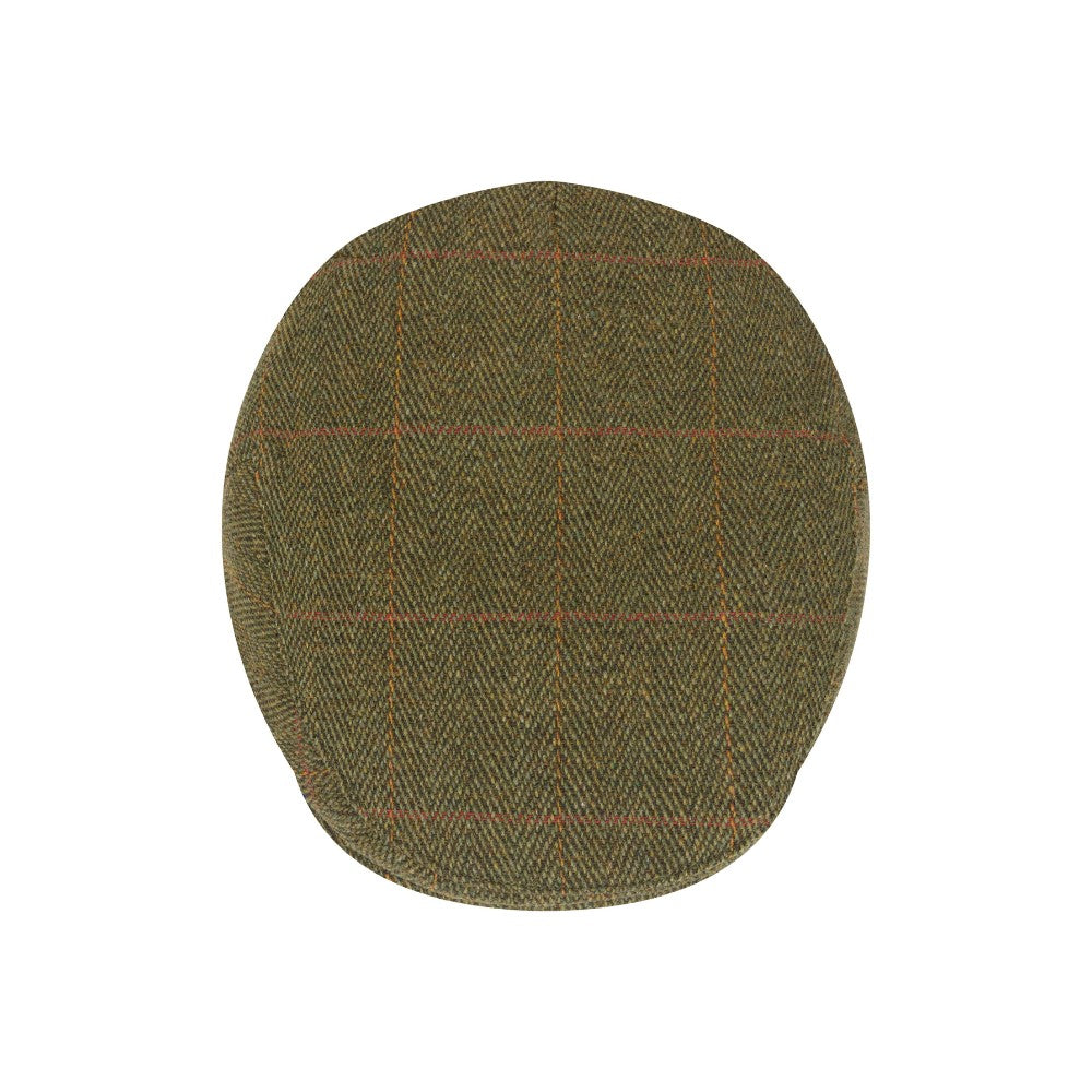 Coppola in Tweed verde scuro impermeabile - New Cambridge Tweed Cap Flat