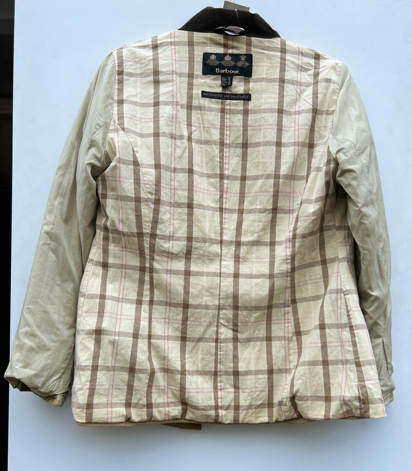 Barbour Giacca Donna Beige Small Tg.40 Lady Utility Jacket UK10