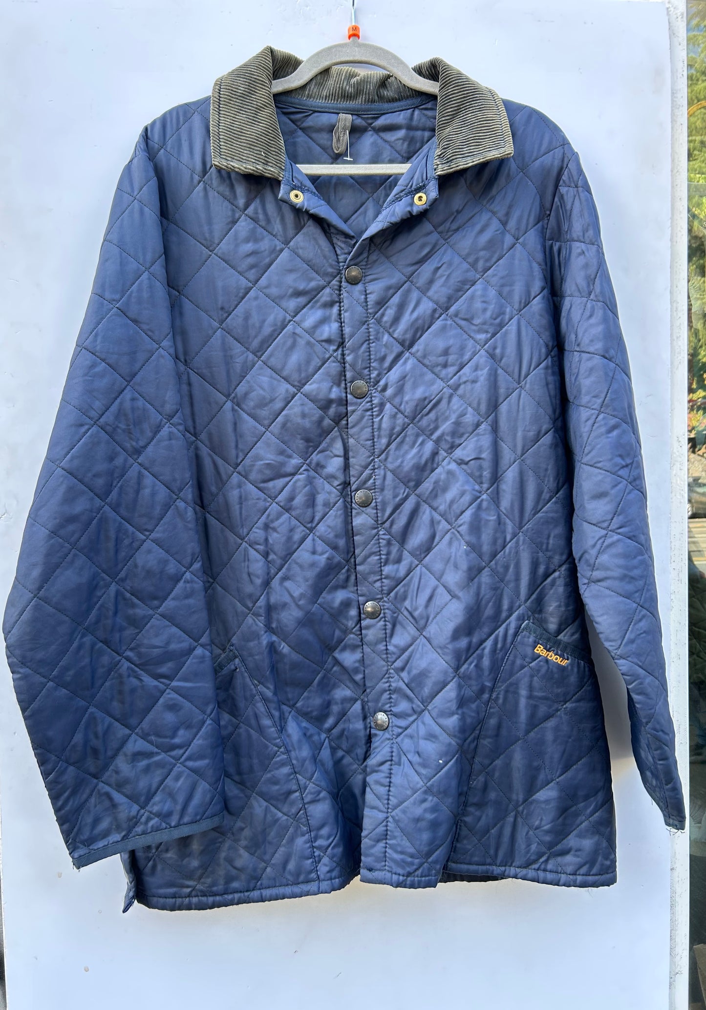 Giacca Barbour a vento Liddesdale anni 90 blu Medium Quilted Navy Man jacket size M
