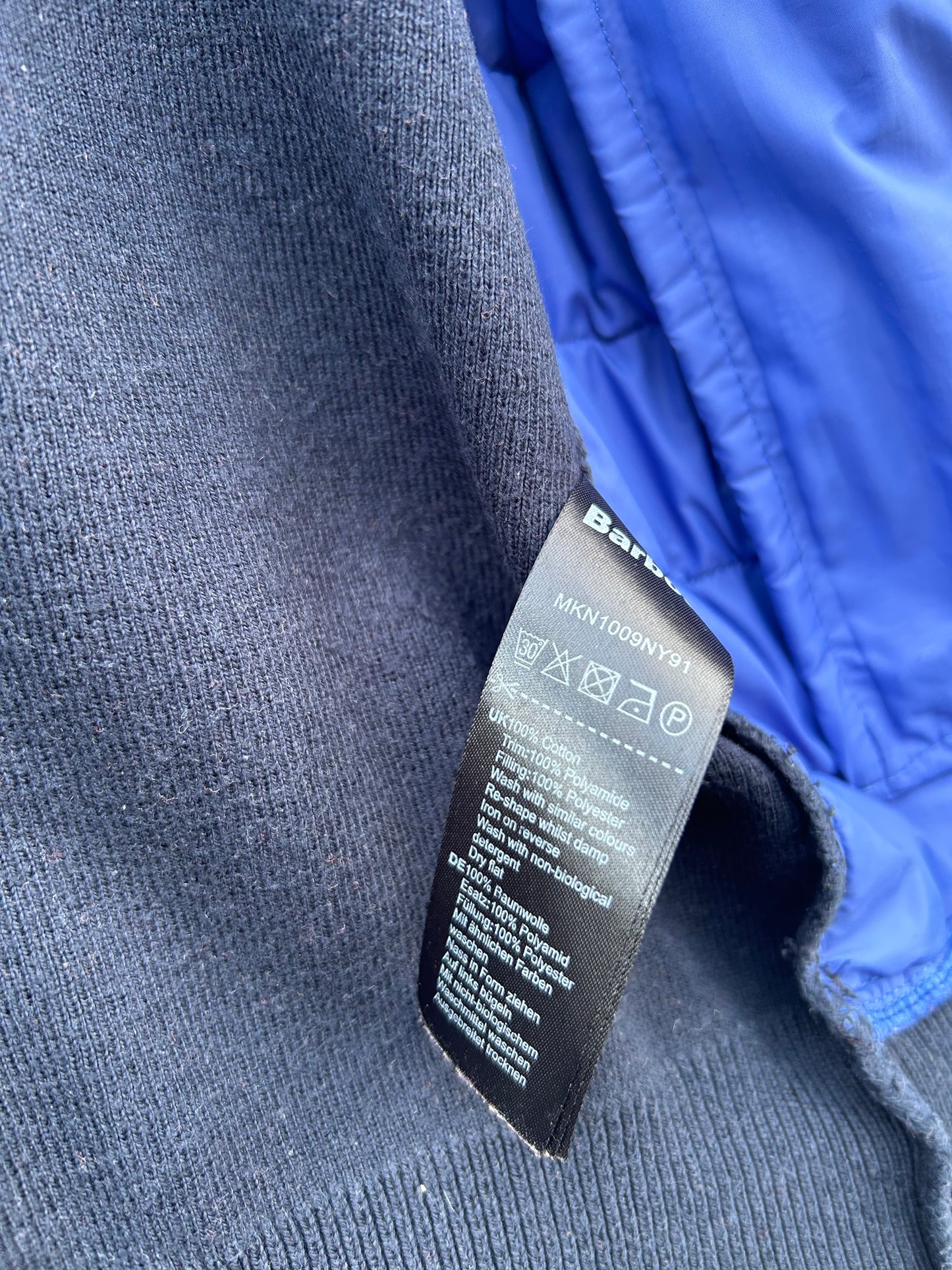 Barbour Maglia giacca Uomo blu Large Man navy Quilt Jacket Size L