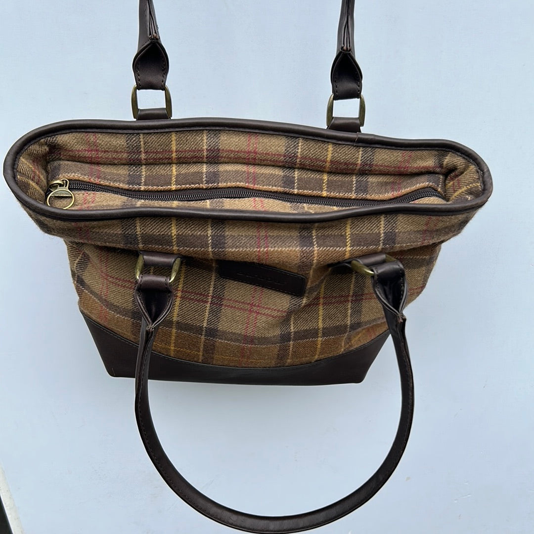 Borsa Barbour inverno tartan marrone - Winter Lady medium Tote