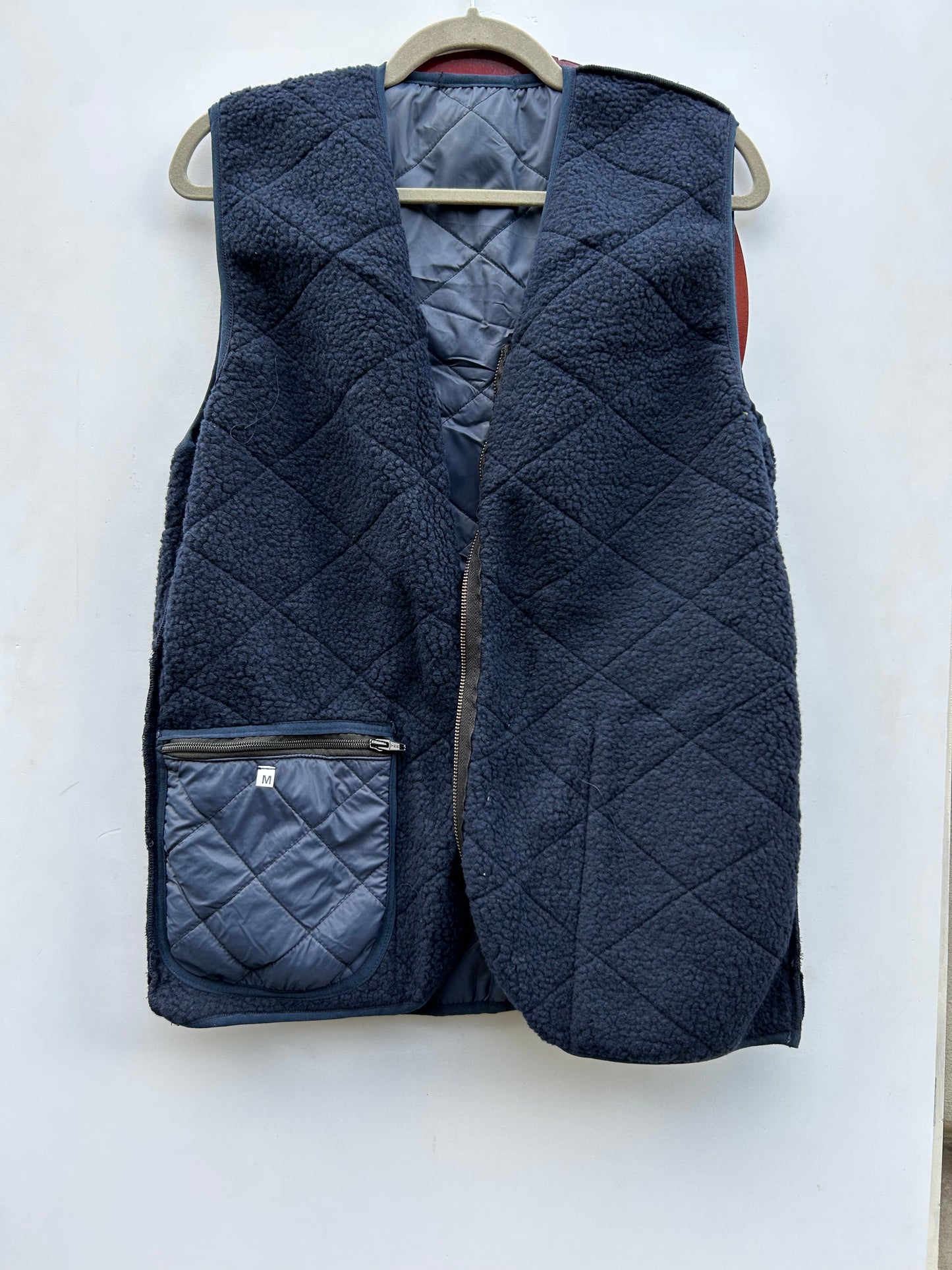 Gilet Imbottitura nuova Blu con zip compatibile per Barbour