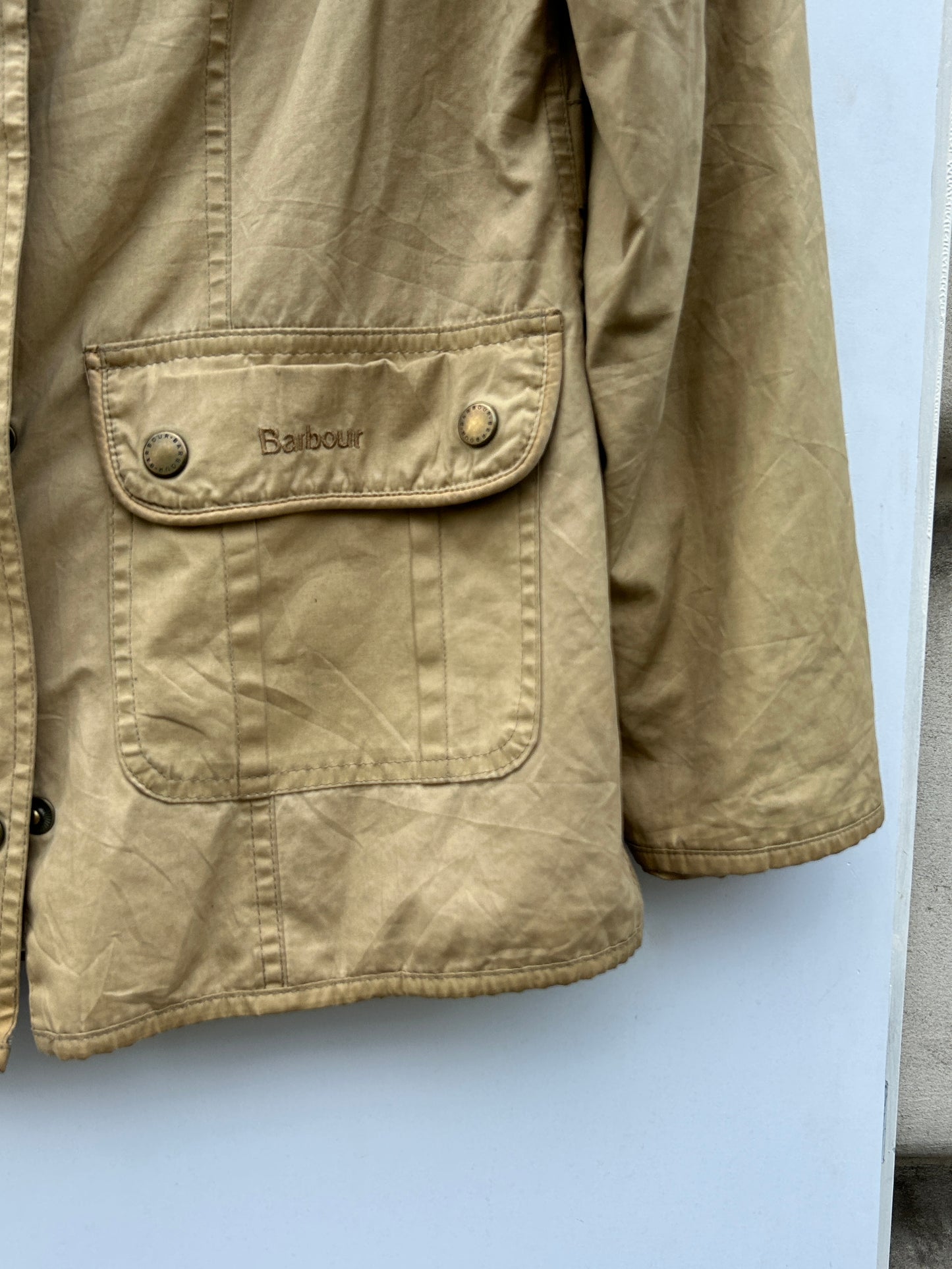 Barbour Giacca Donna Beige Small Tg.40 Lady Utility Jacket UK10
