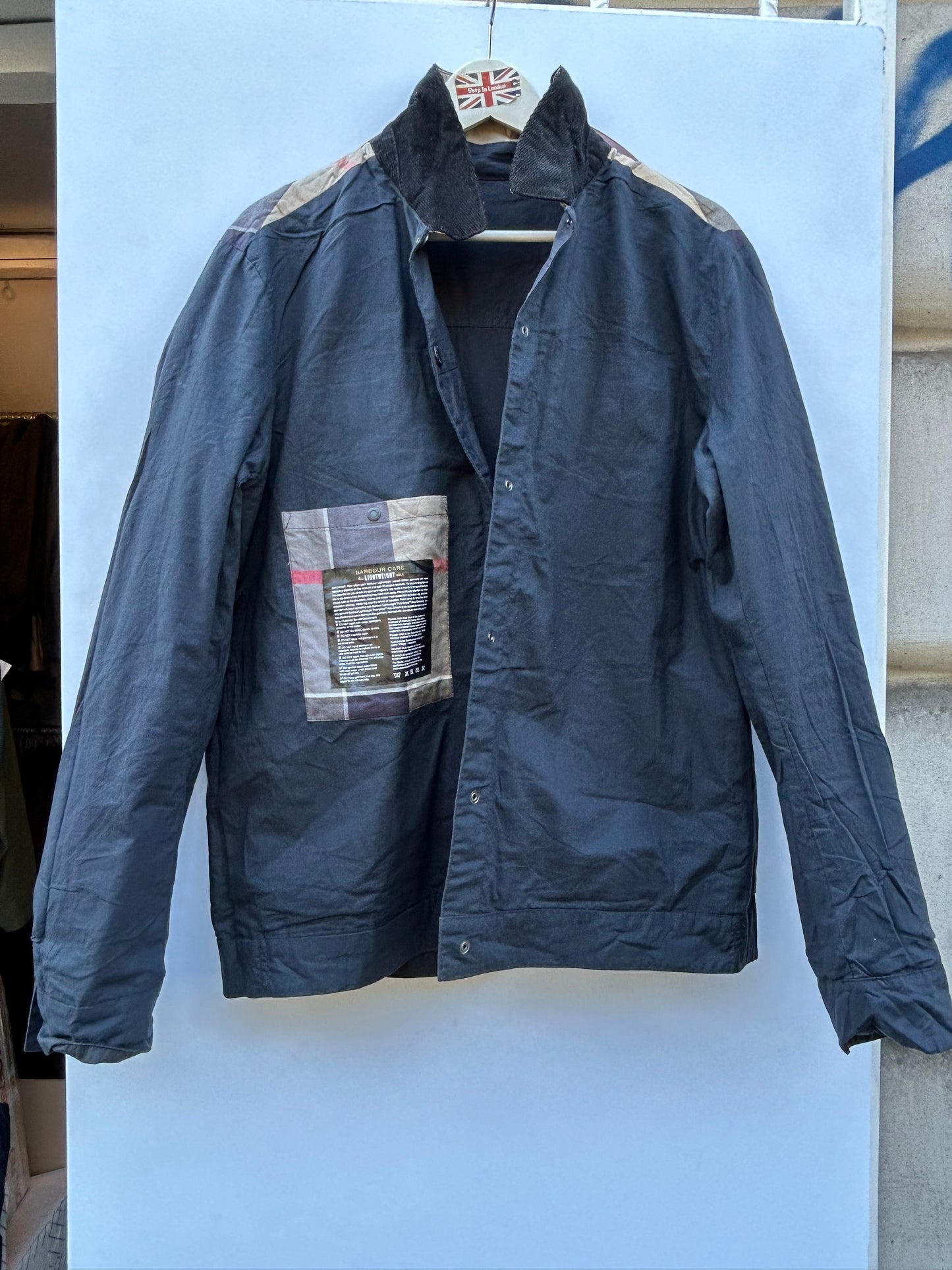 Giacca Barbour corta blu Large- Man Navy Short Jacket Size L