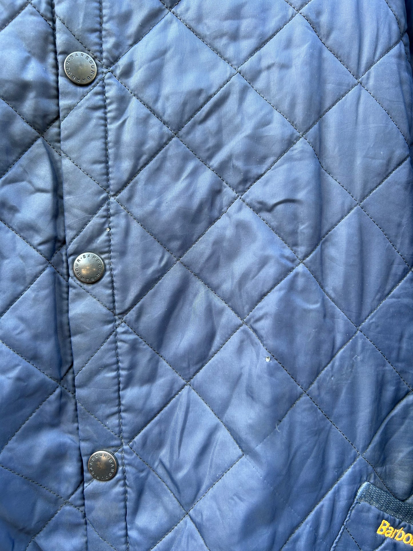 Giacca Barbour a vento Liddesdale anni 90 blu Medium Quilted Navy Man jacket size M