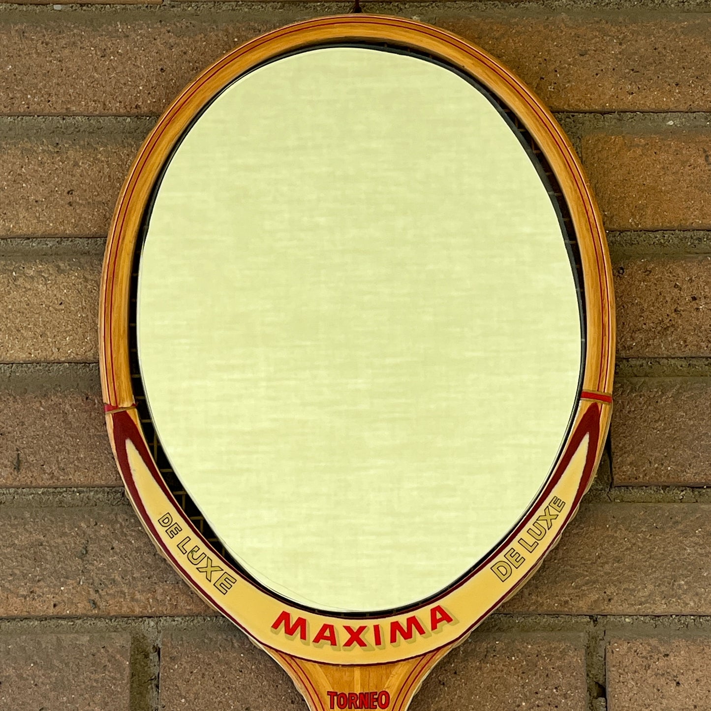Racchetta Maxima Vintage in Legno con Specchio- Vintage Mirror tennis wood Racket
