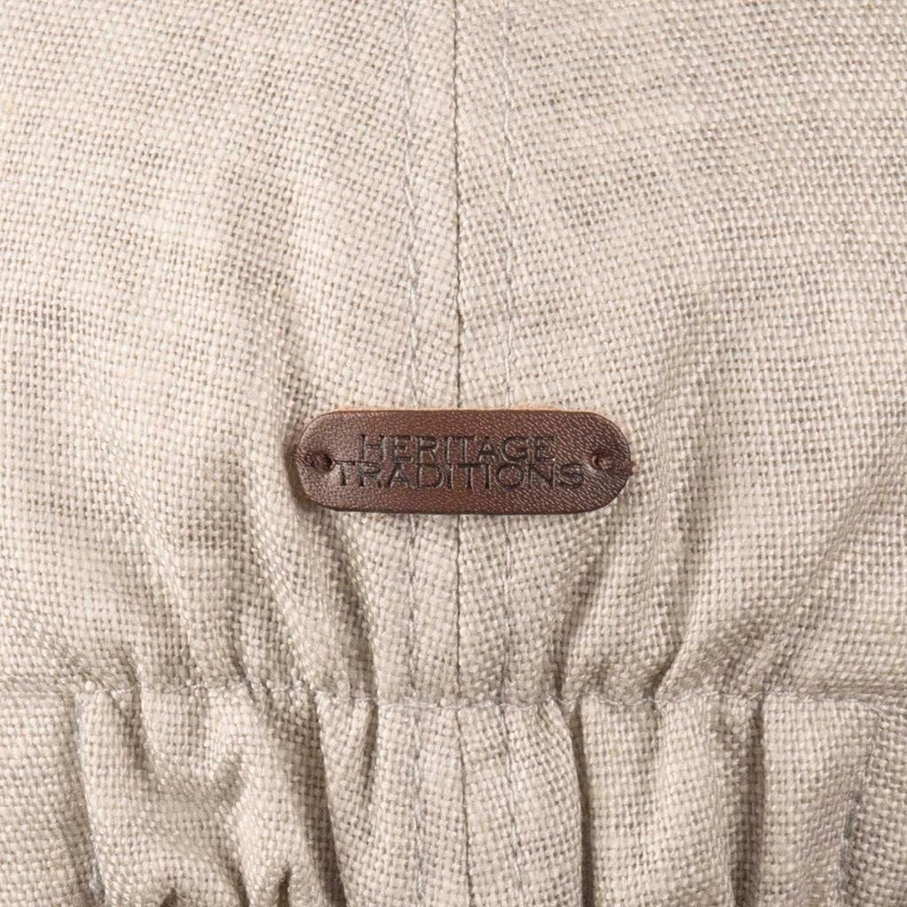 Coppola in lino a becco d'anatra in lino beige taglia unica - Six Panel duck bill cap beige one size