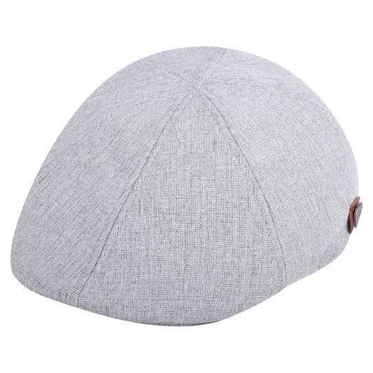 Coppola becco d'anatra in cotone grigio chiaro taglia unica -Six Panel duck bill cap light grey one size - Shop In London