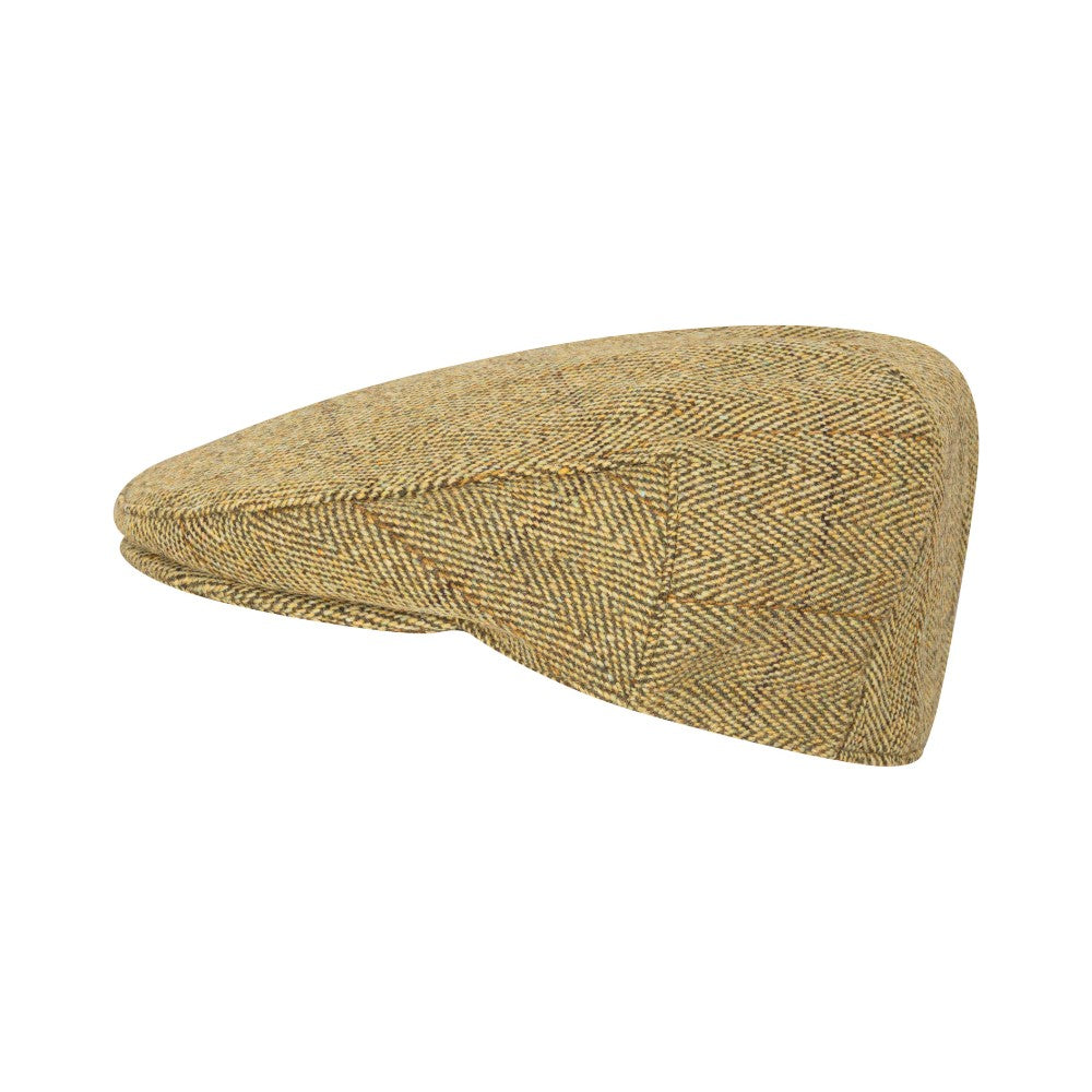 Coppola in Tweed verde chiara lana e impermeabile - New Cambridge Wool Tweed Flat Cap