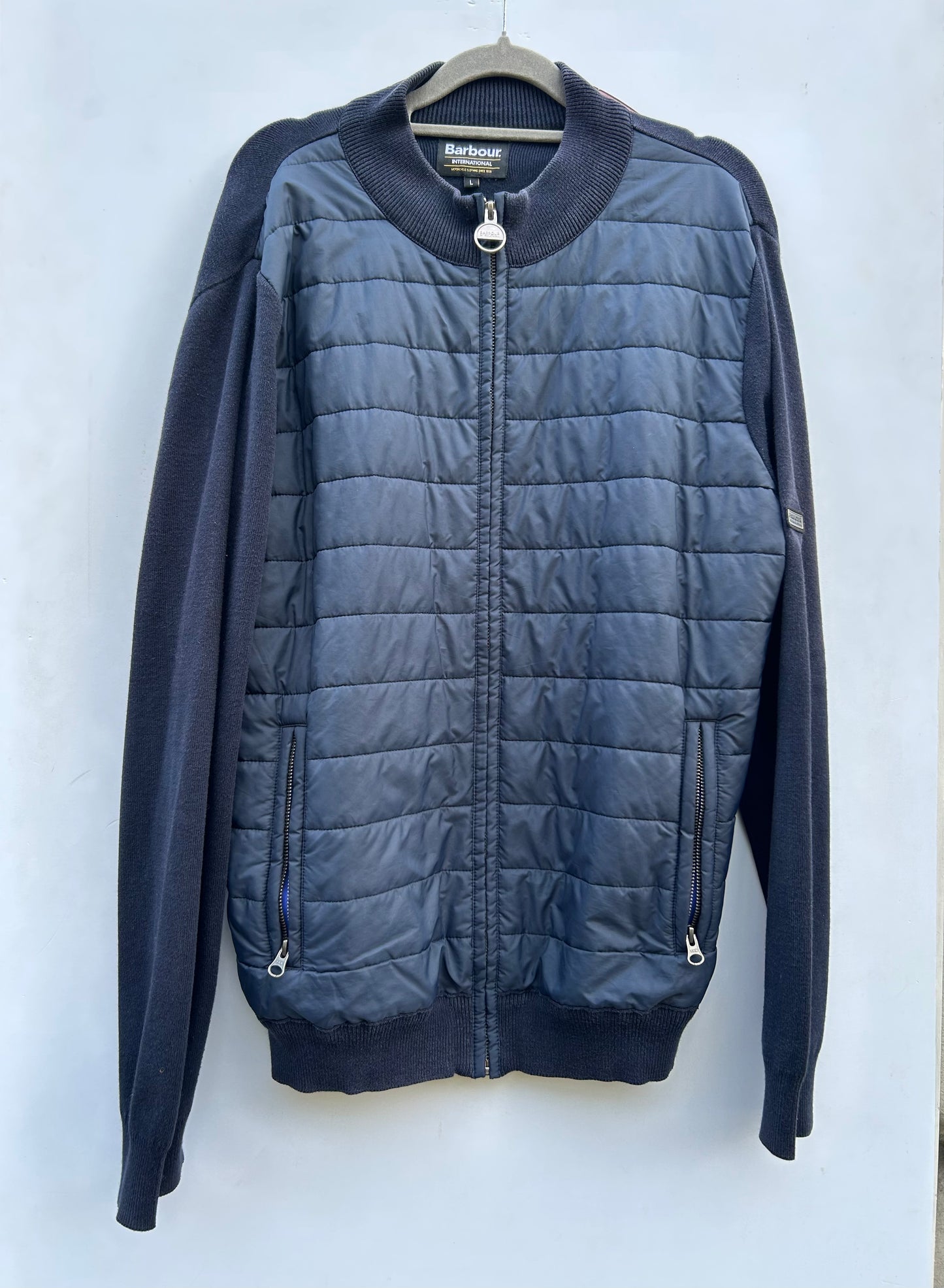 Barbour Maglia giacca Uomo blu Large Man navy Quilt Jacket Size L