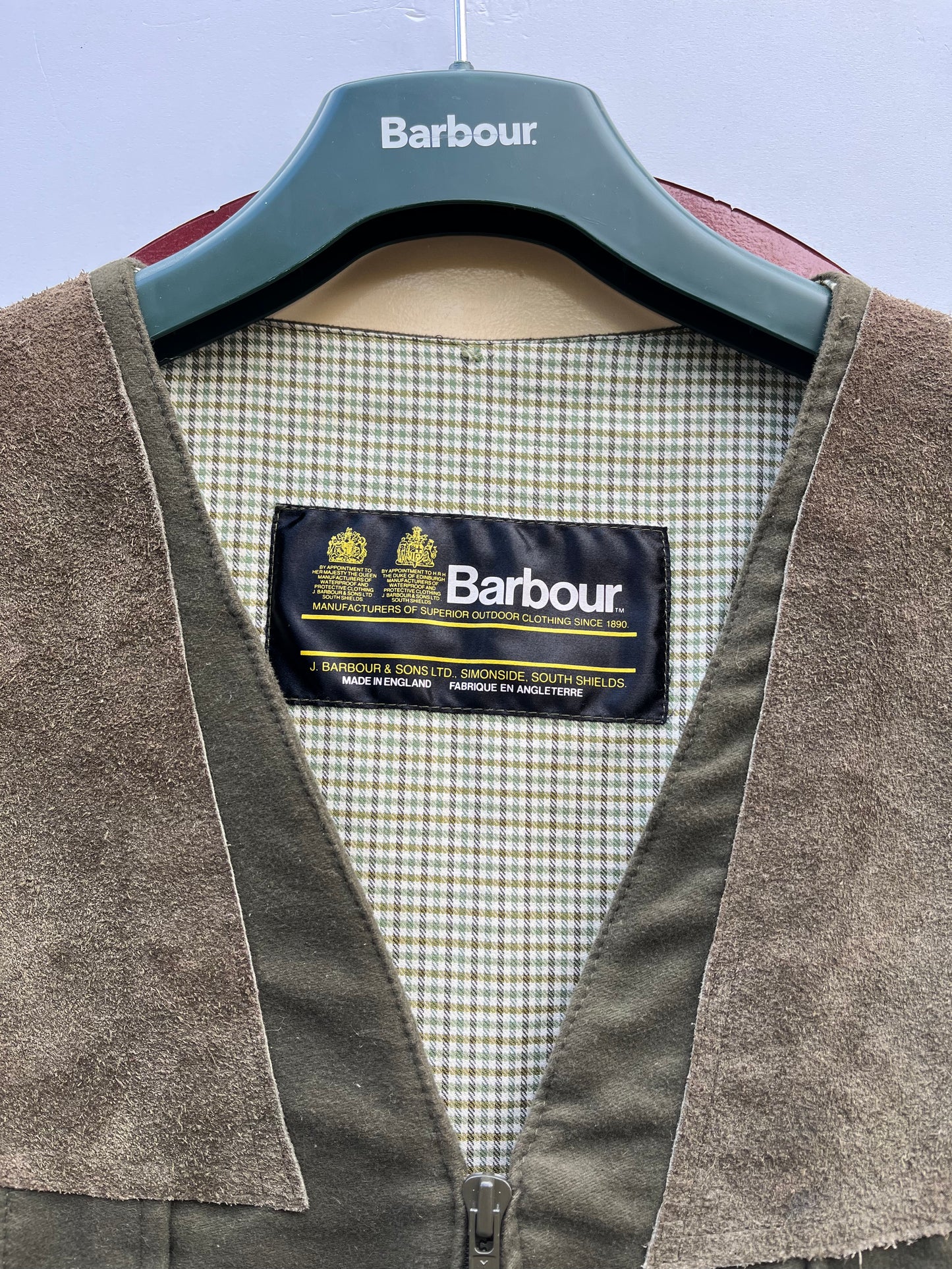 RARO Barbour Gilet da uomo verde Medium- Green Man waistcoat Medium
