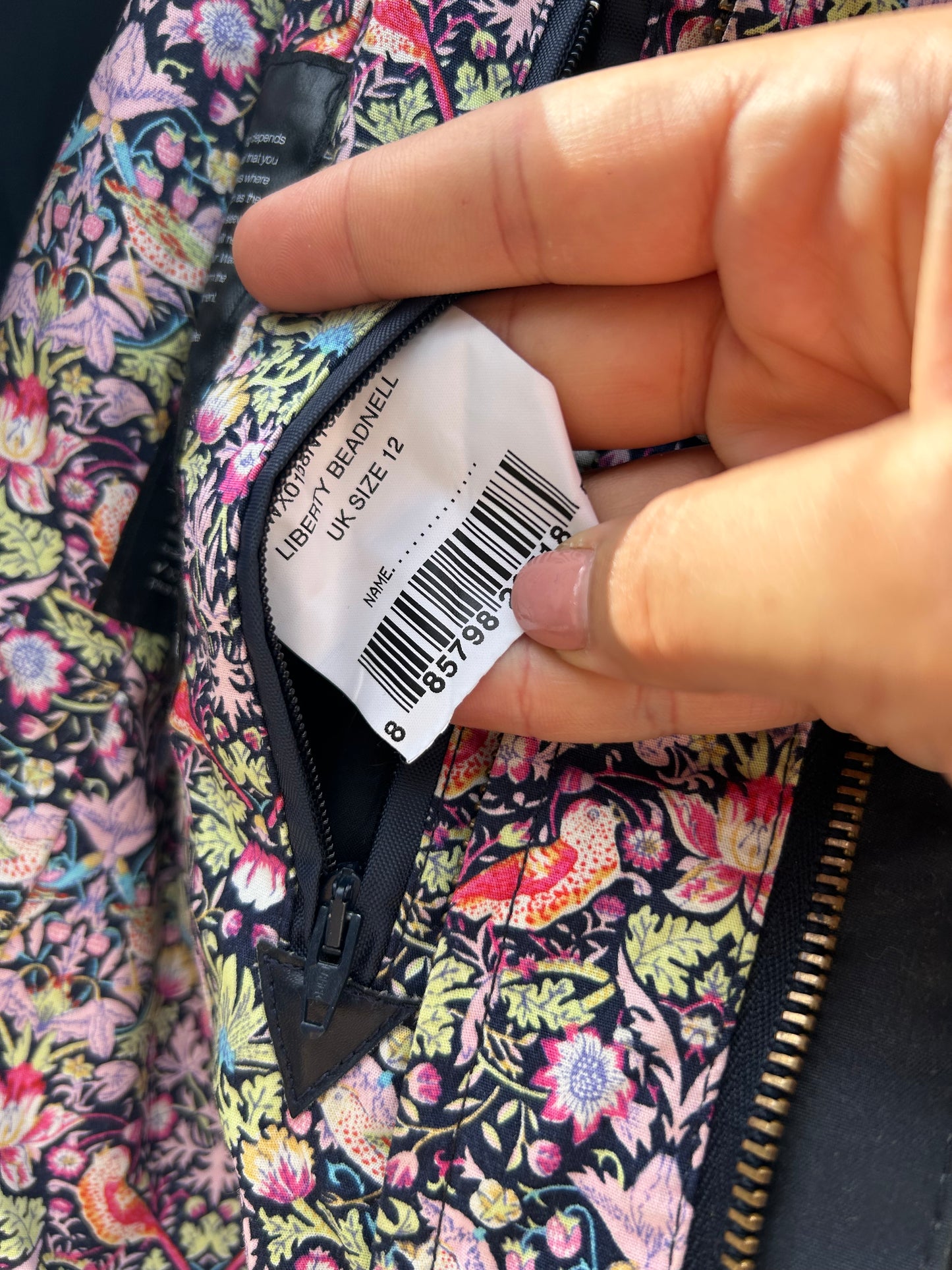 Giacca Barbour Liberty Beadnell blu UK12 medium - Navy Liberty Beadnell UK12 tg. 42